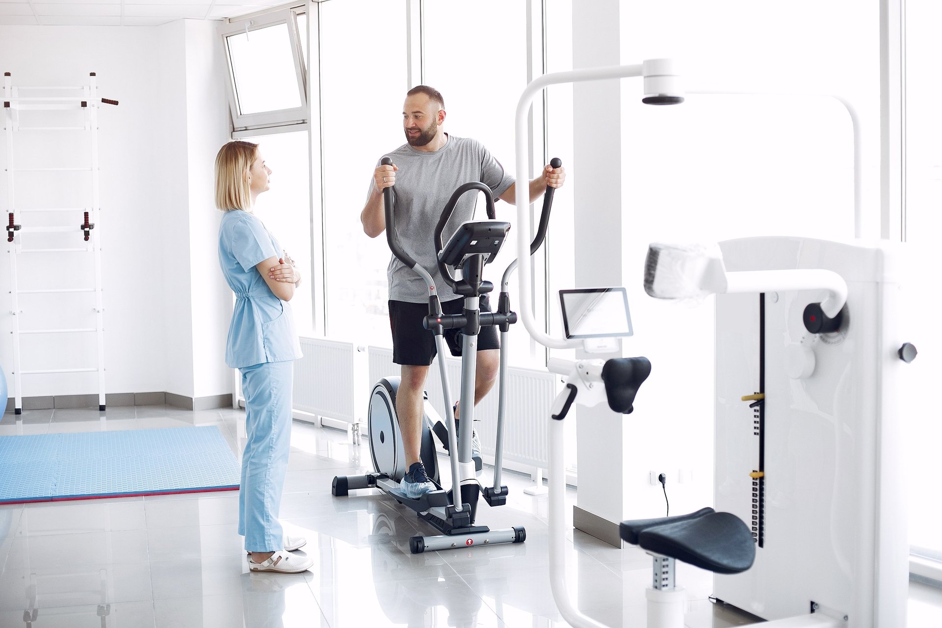 woman exercising indoors