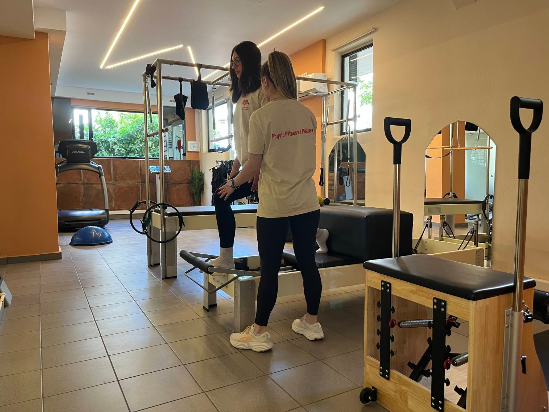 woman exercising indoors