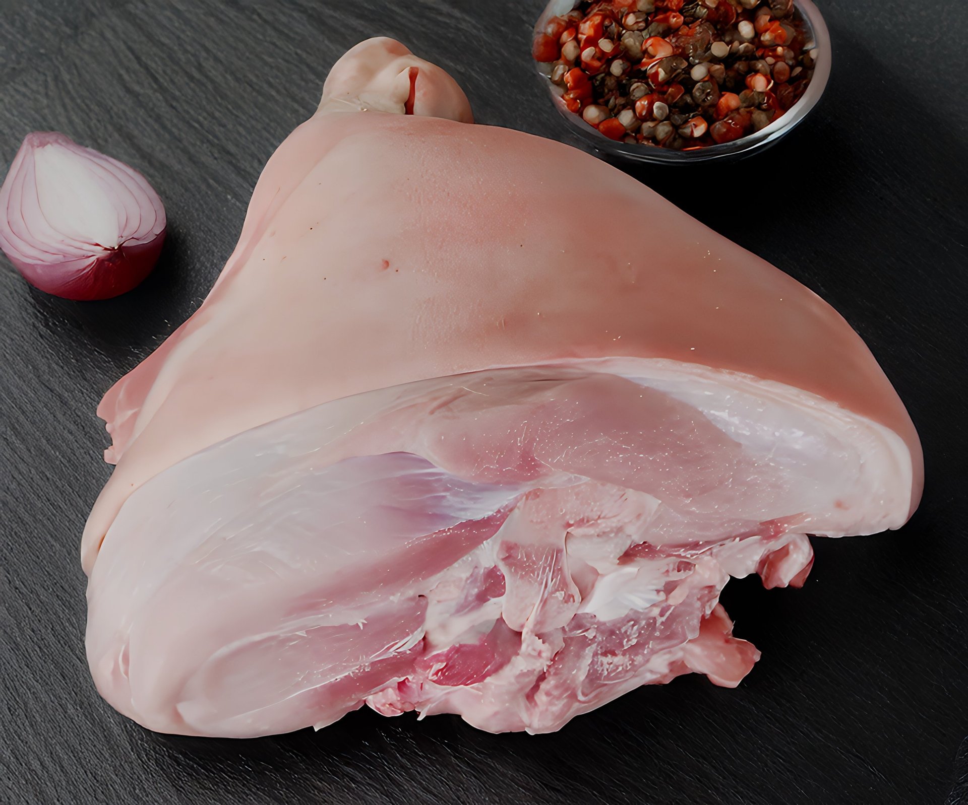 cooked meat on brown table