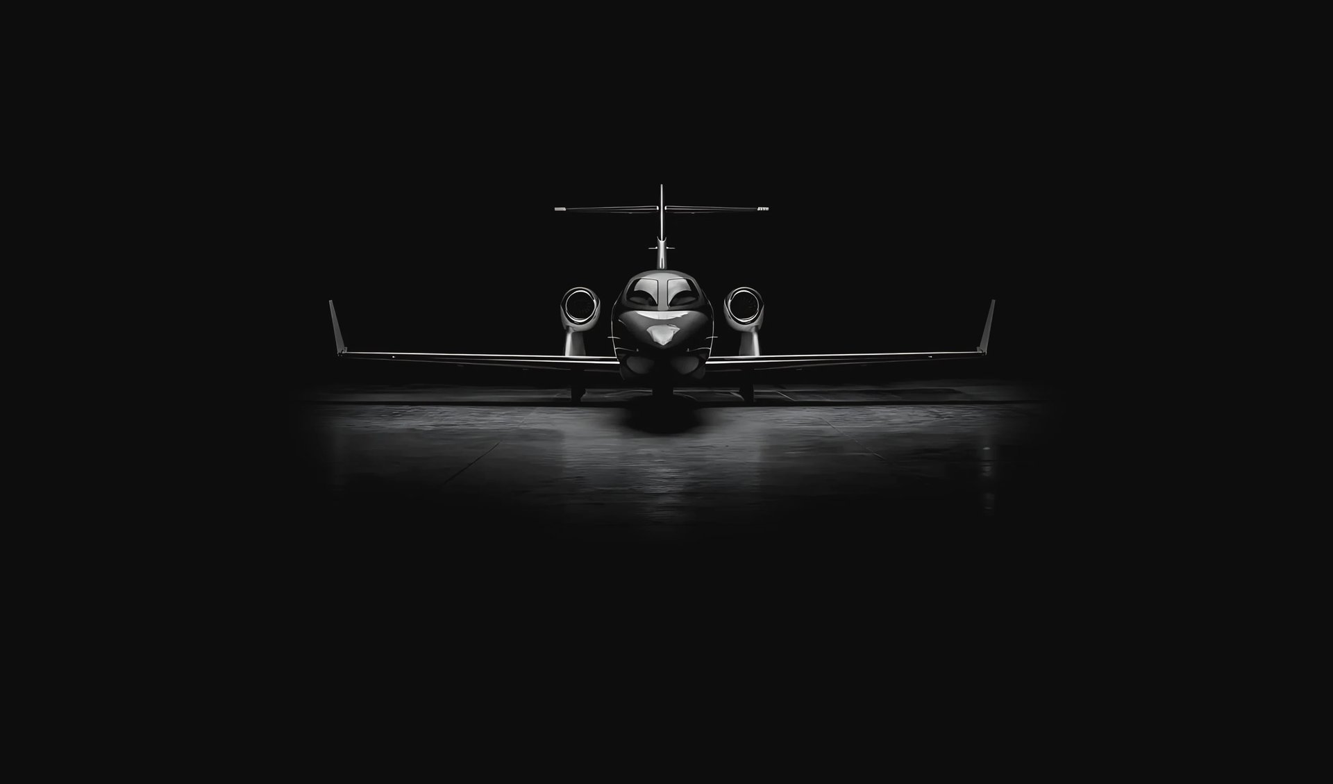 white jet plane in warehouse