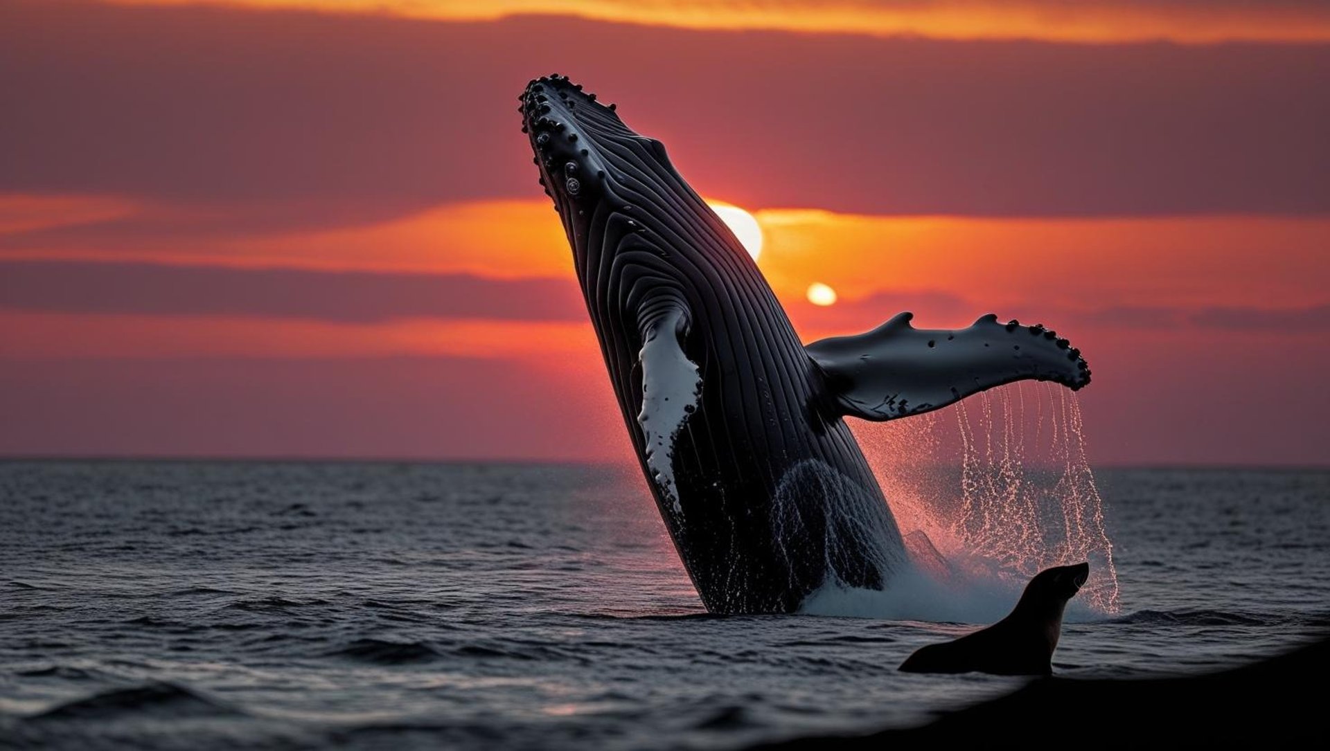 A couple of orca's swimming in a body of water