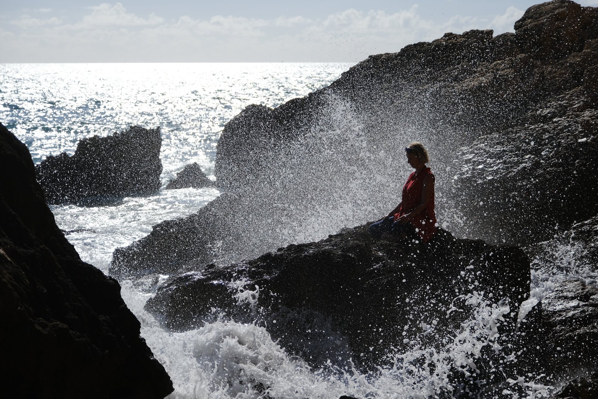 blue beach under clear blue sky