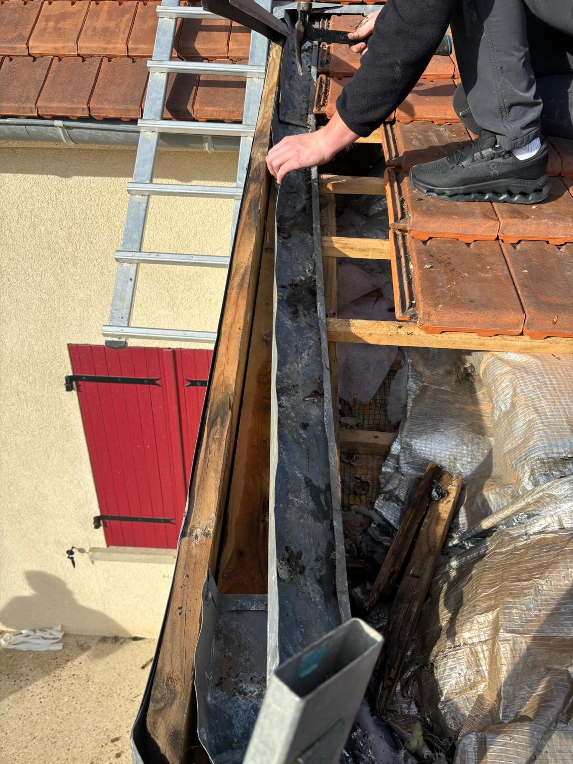 a close-up of a roof