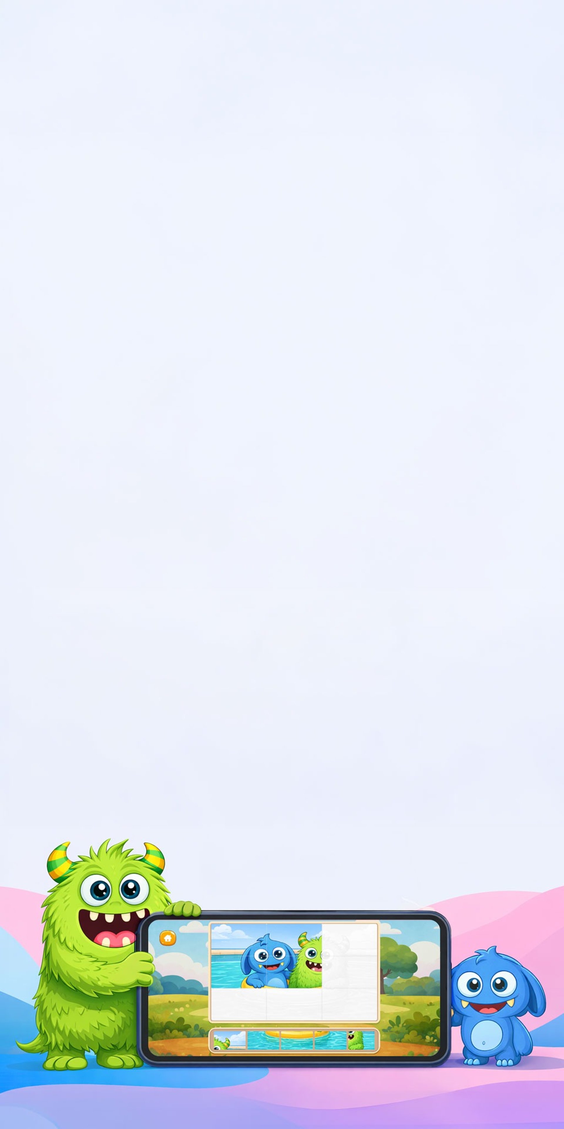 monster puzzle game on mobile device