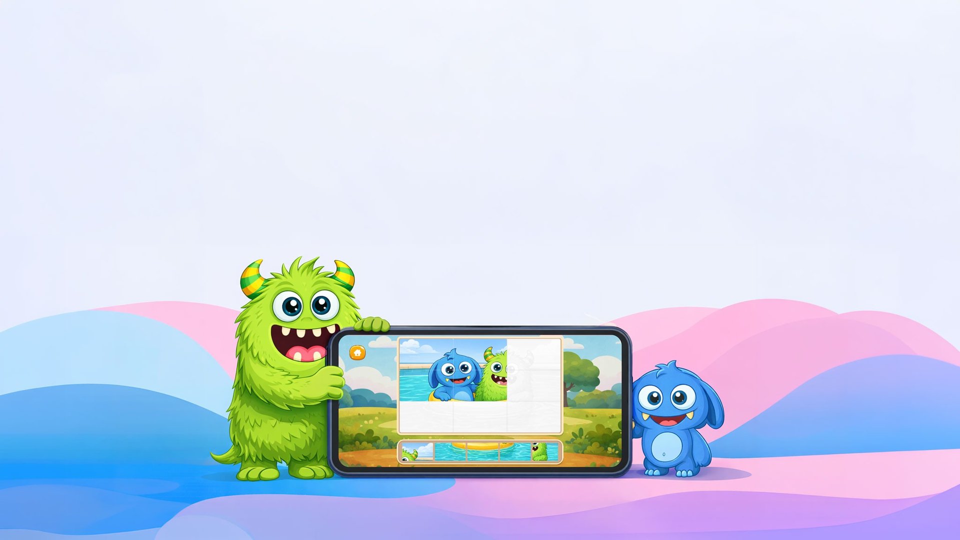 fun monster puzzle game for kids