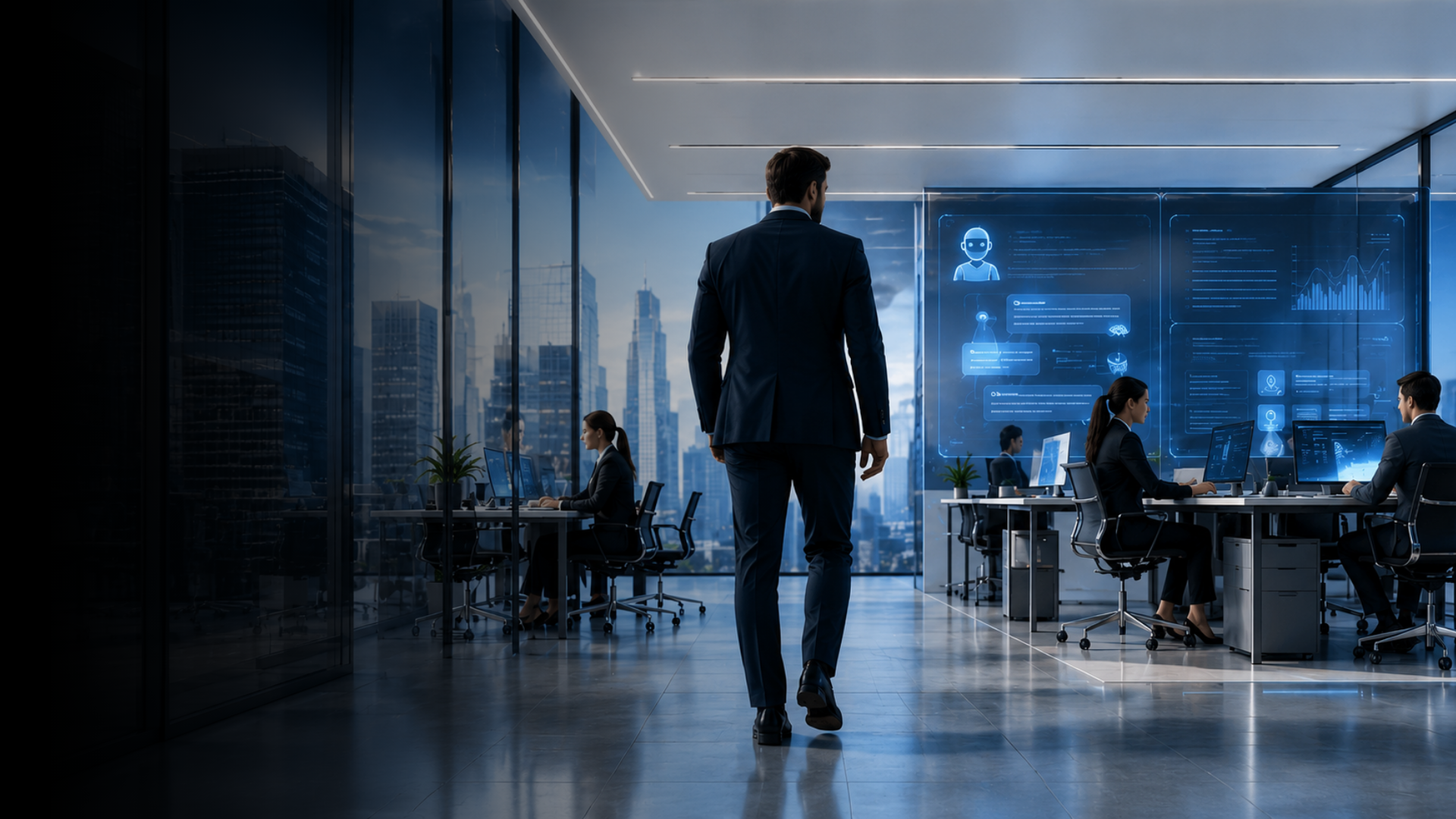 person working on blue and white paper on board