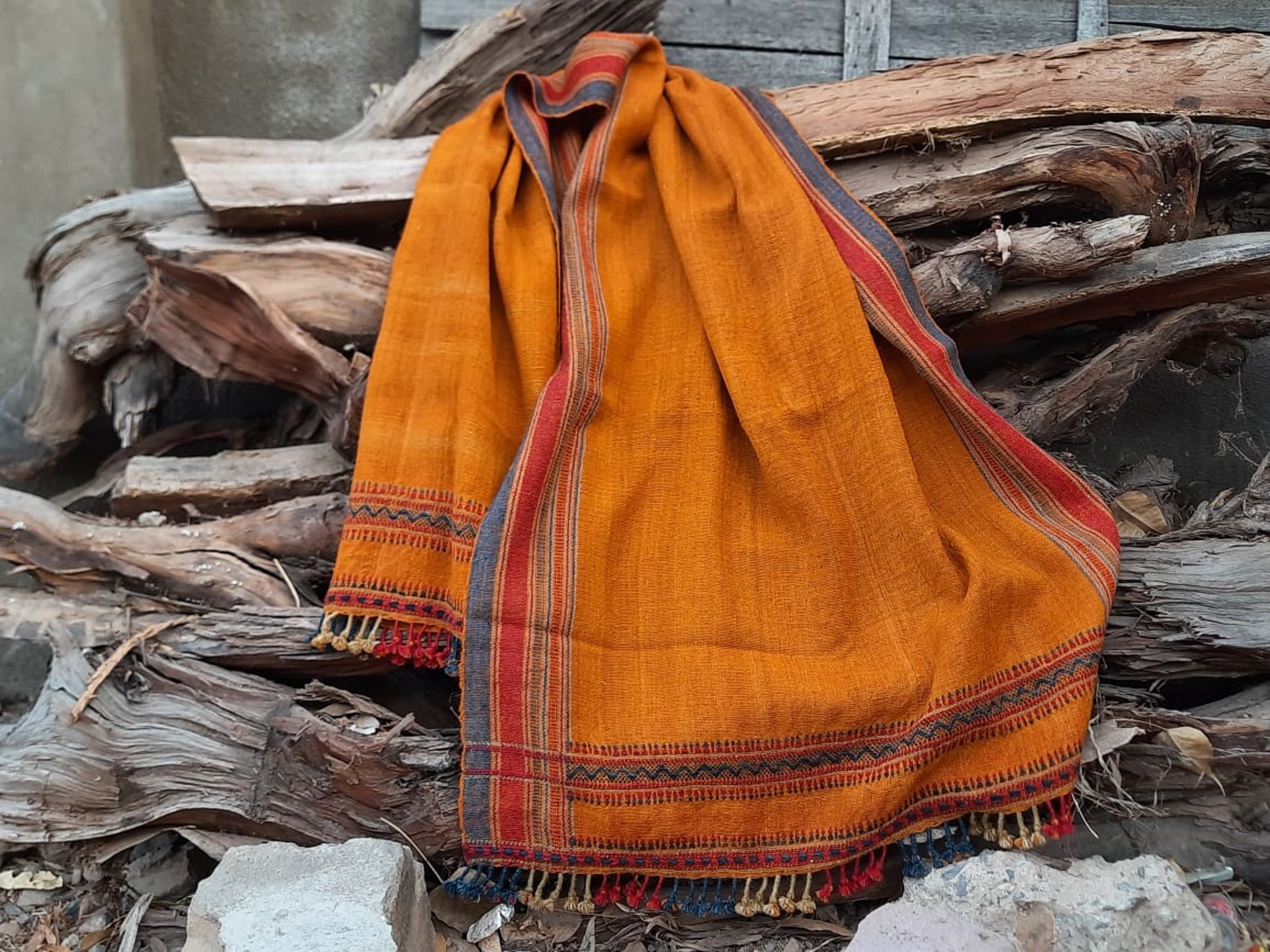 woman holding dried flower