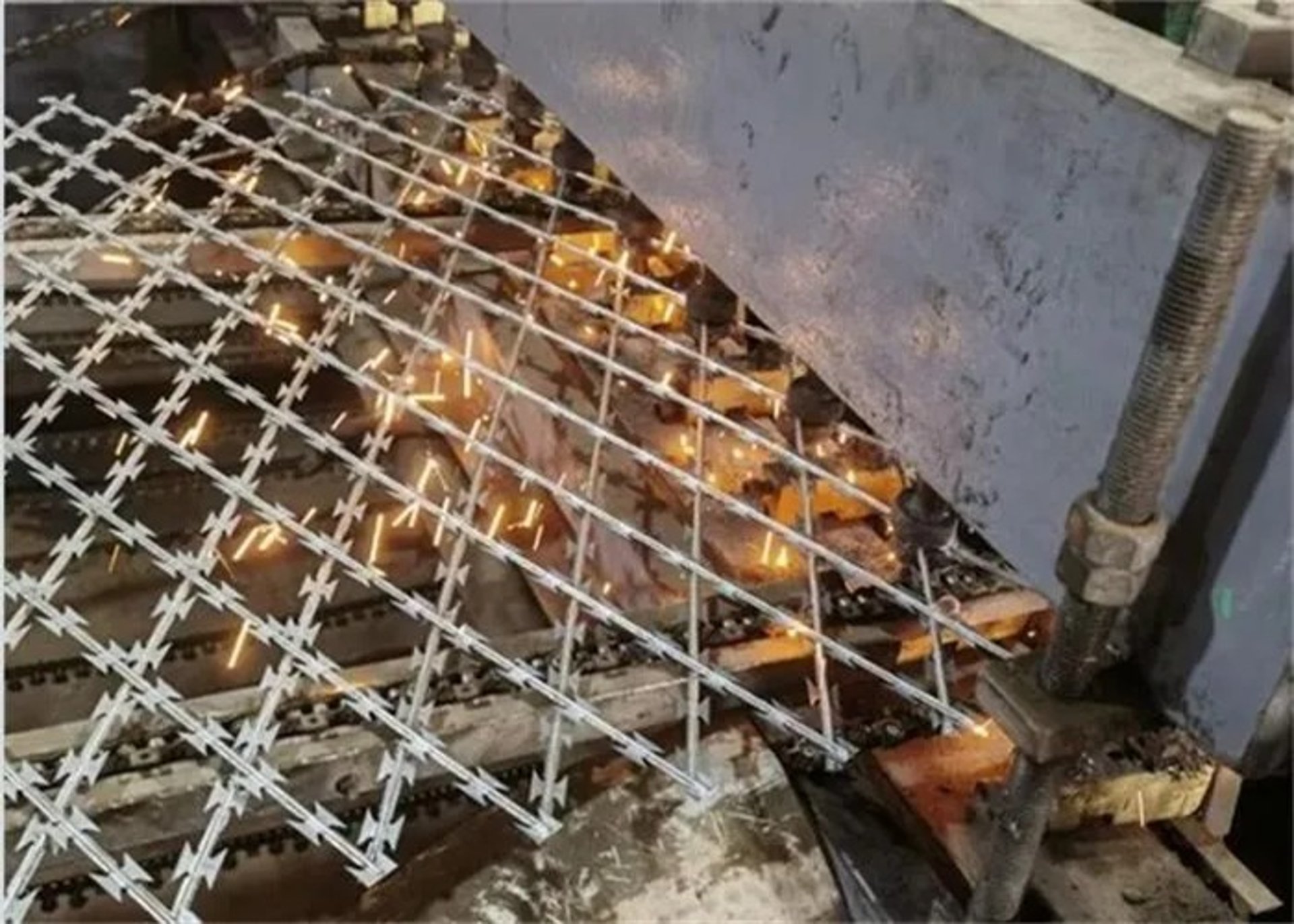 an abstract photo of a curved building with a blue sky in the background