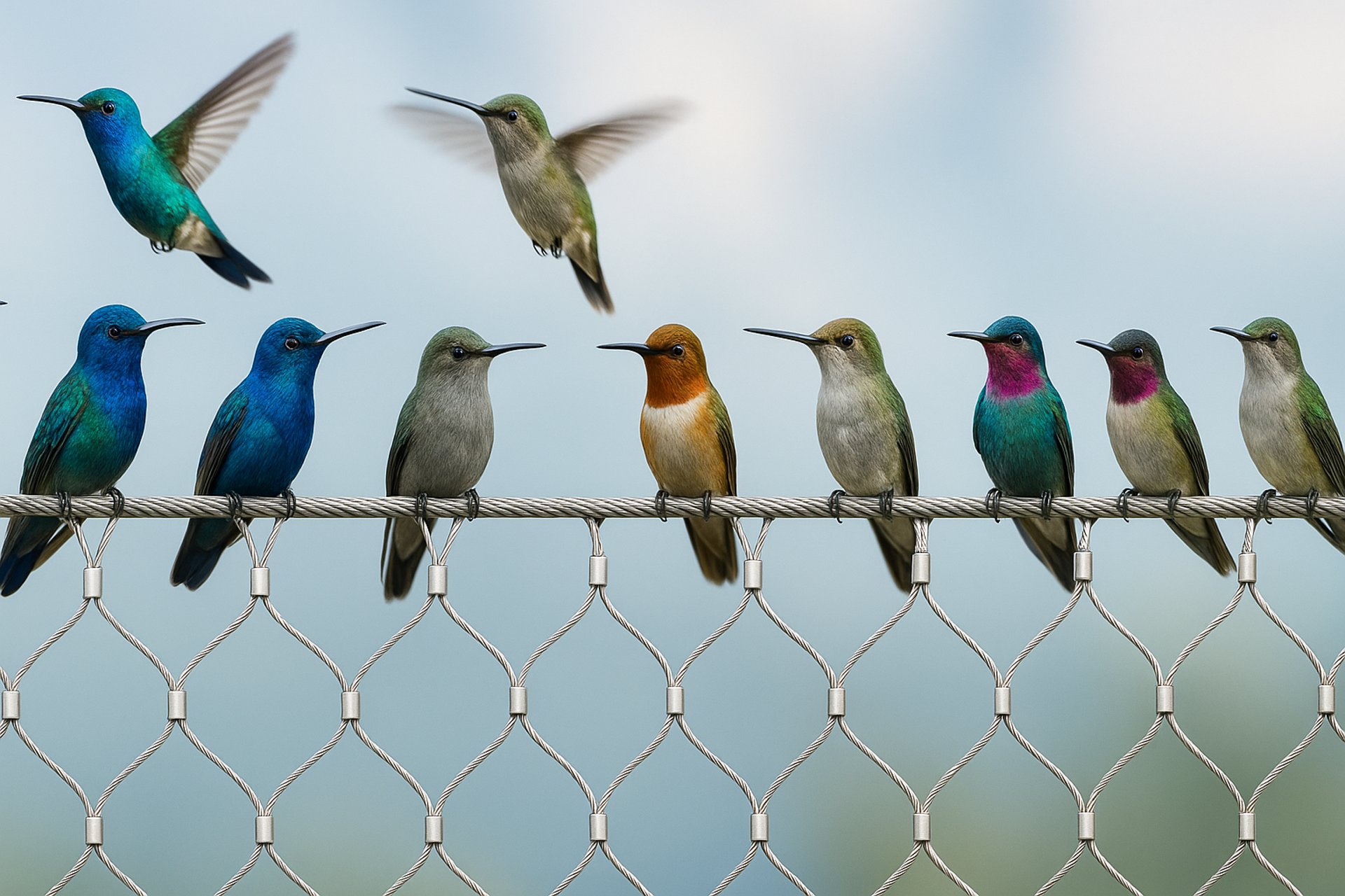 an abstract photo of a curved building with a blue sky in the background