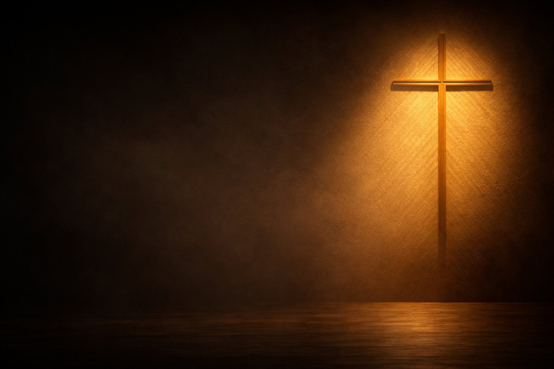 brown wooden cross on brown wooden wall