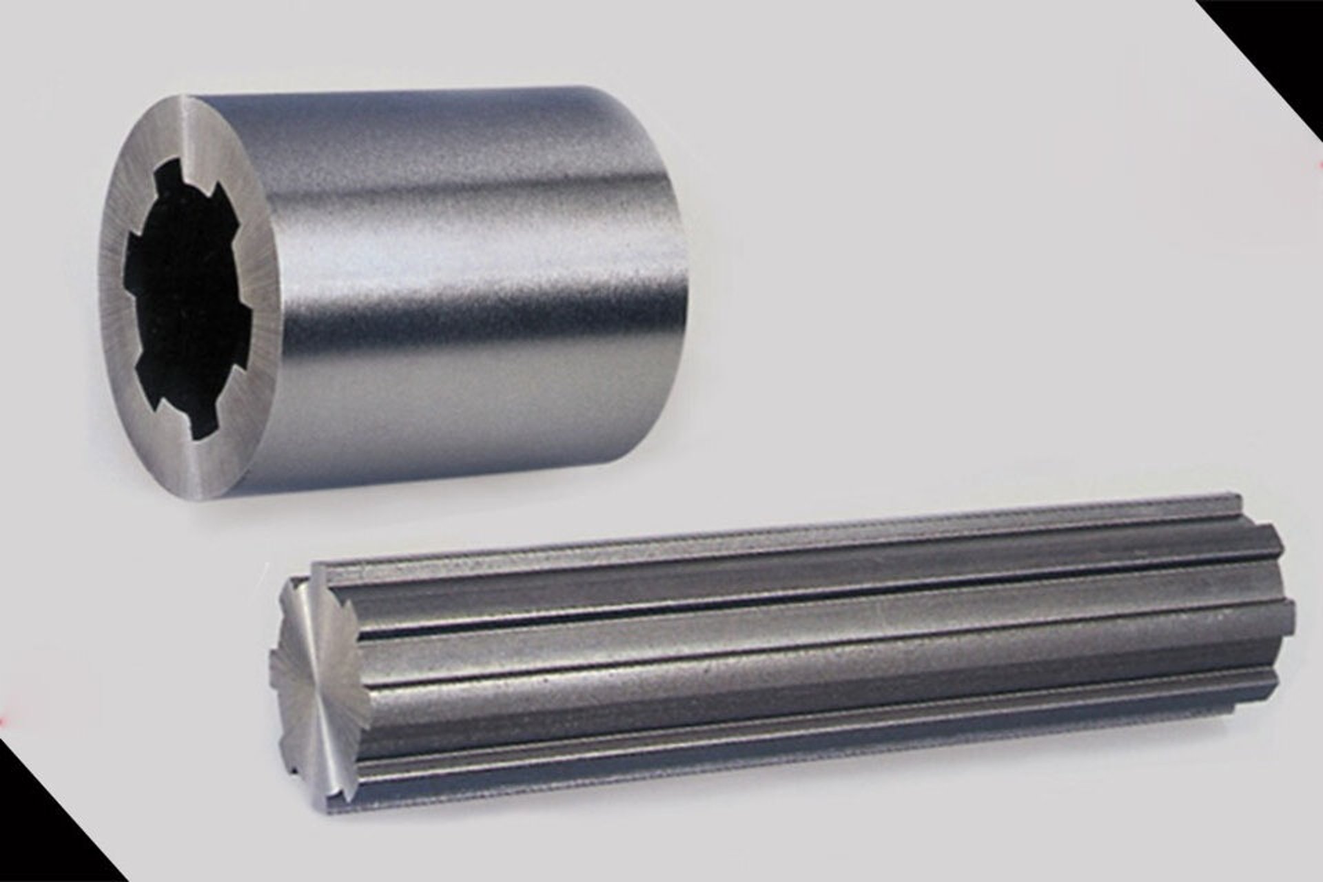 an abstract photo of a curved building with a blue sky in the background