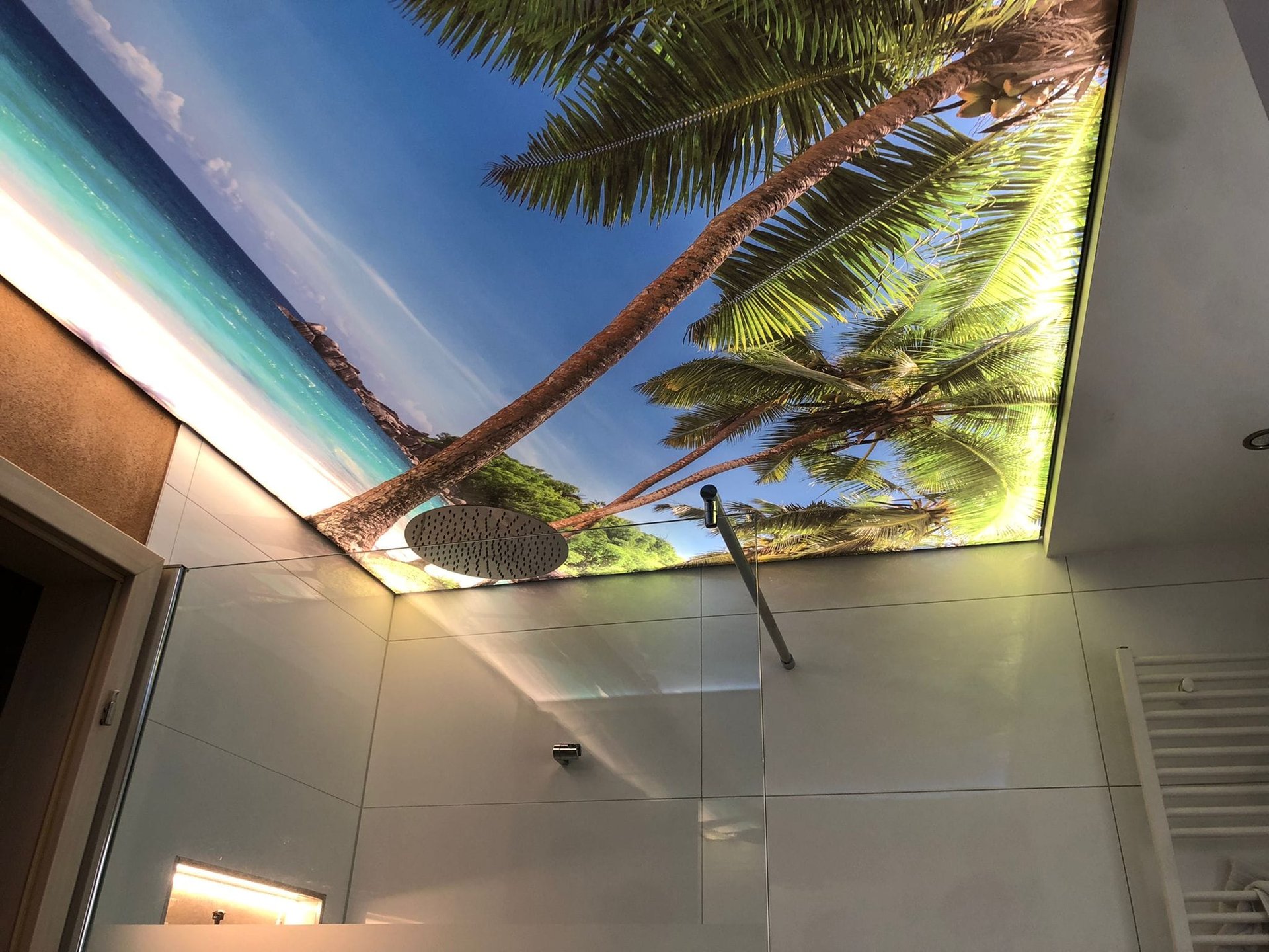 badezimmer - foto- motivdecke bedruckt