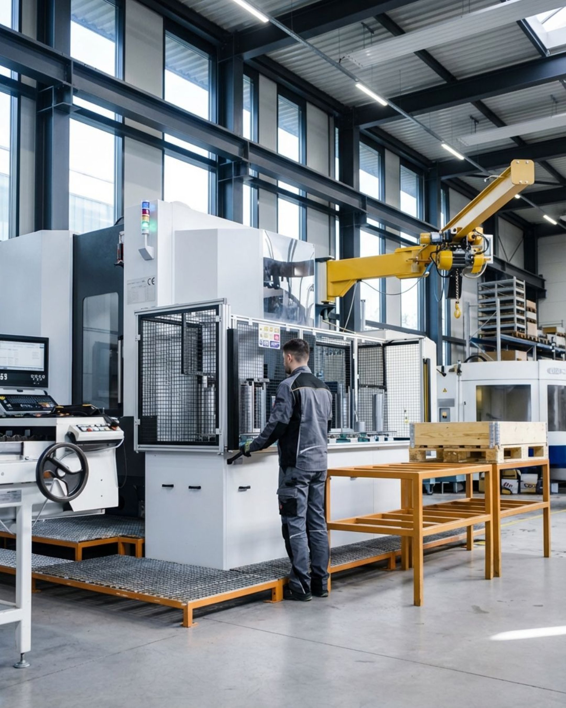 an abstract photo of a curved building with a blue sky in the background