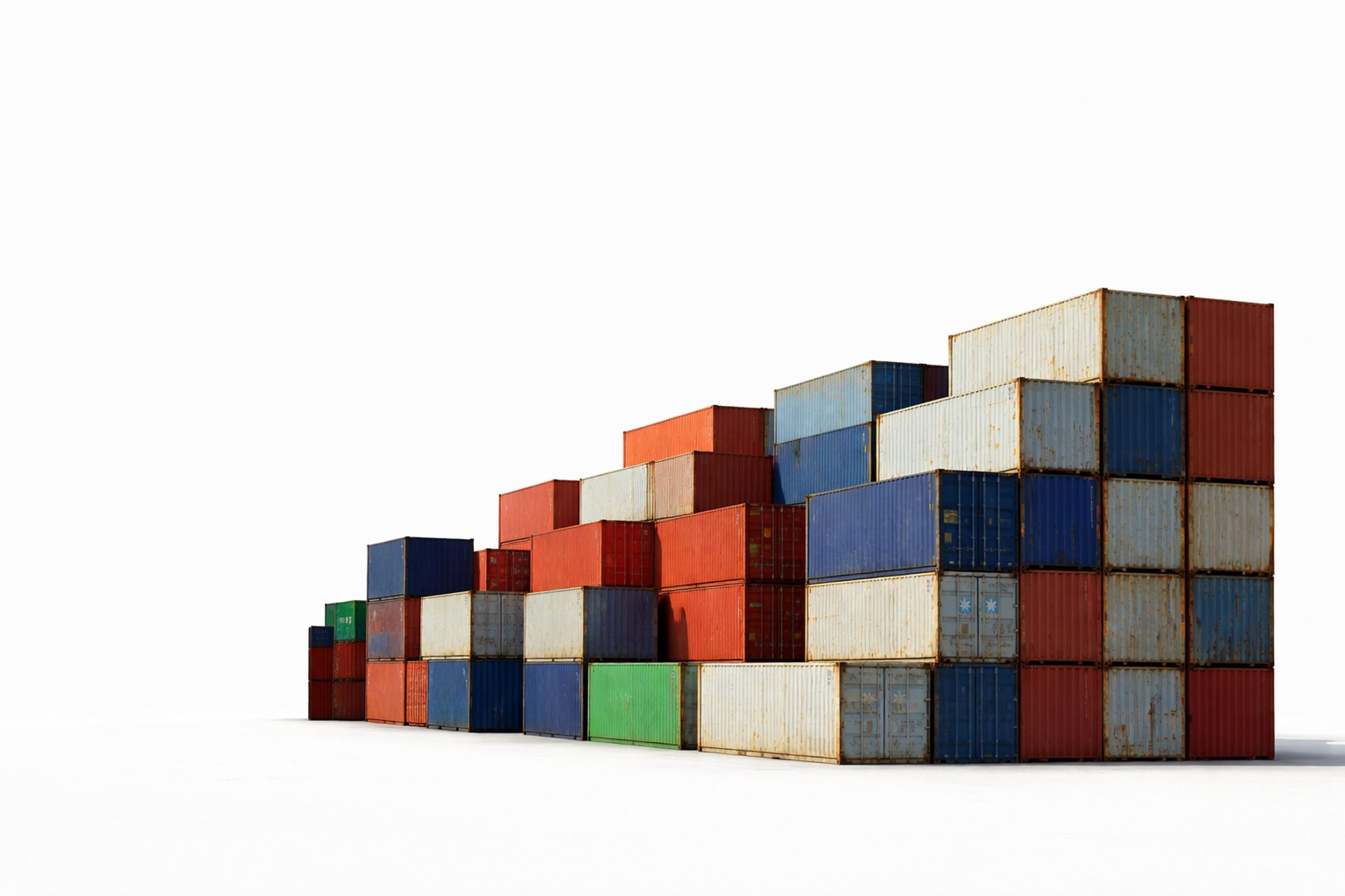 red and black plastic crates
