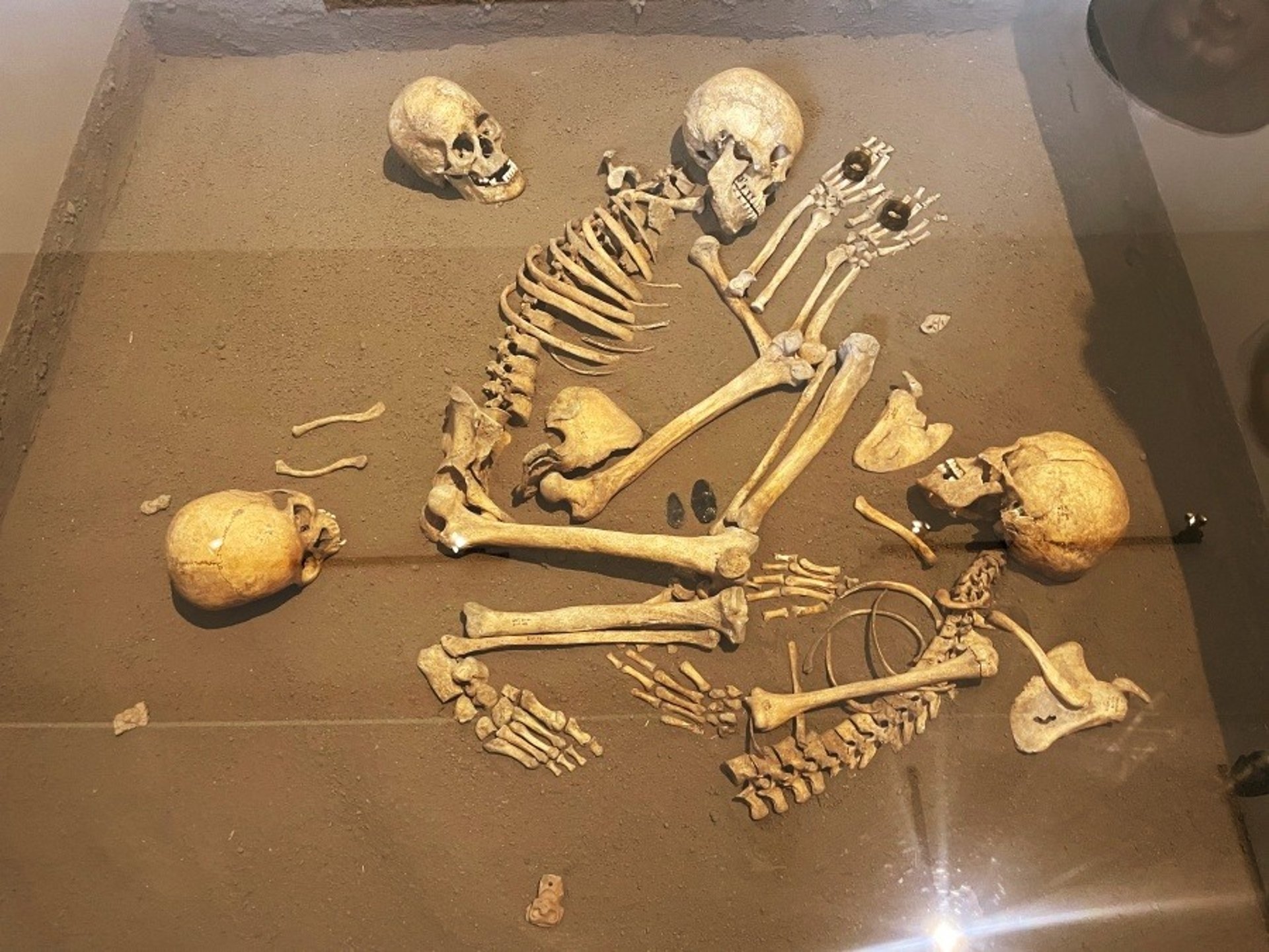 an abstract photo of a curved building with a blue sky in the background