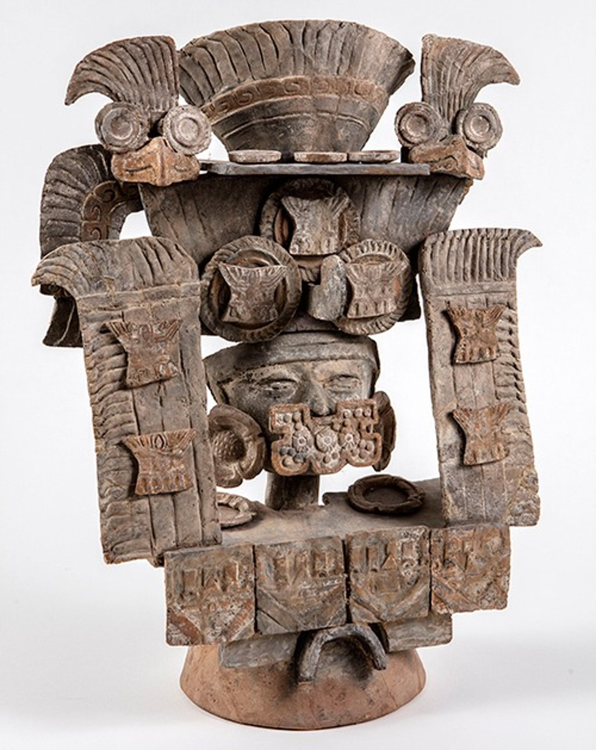 an abstract photo of a curved building with a blue sky in the background