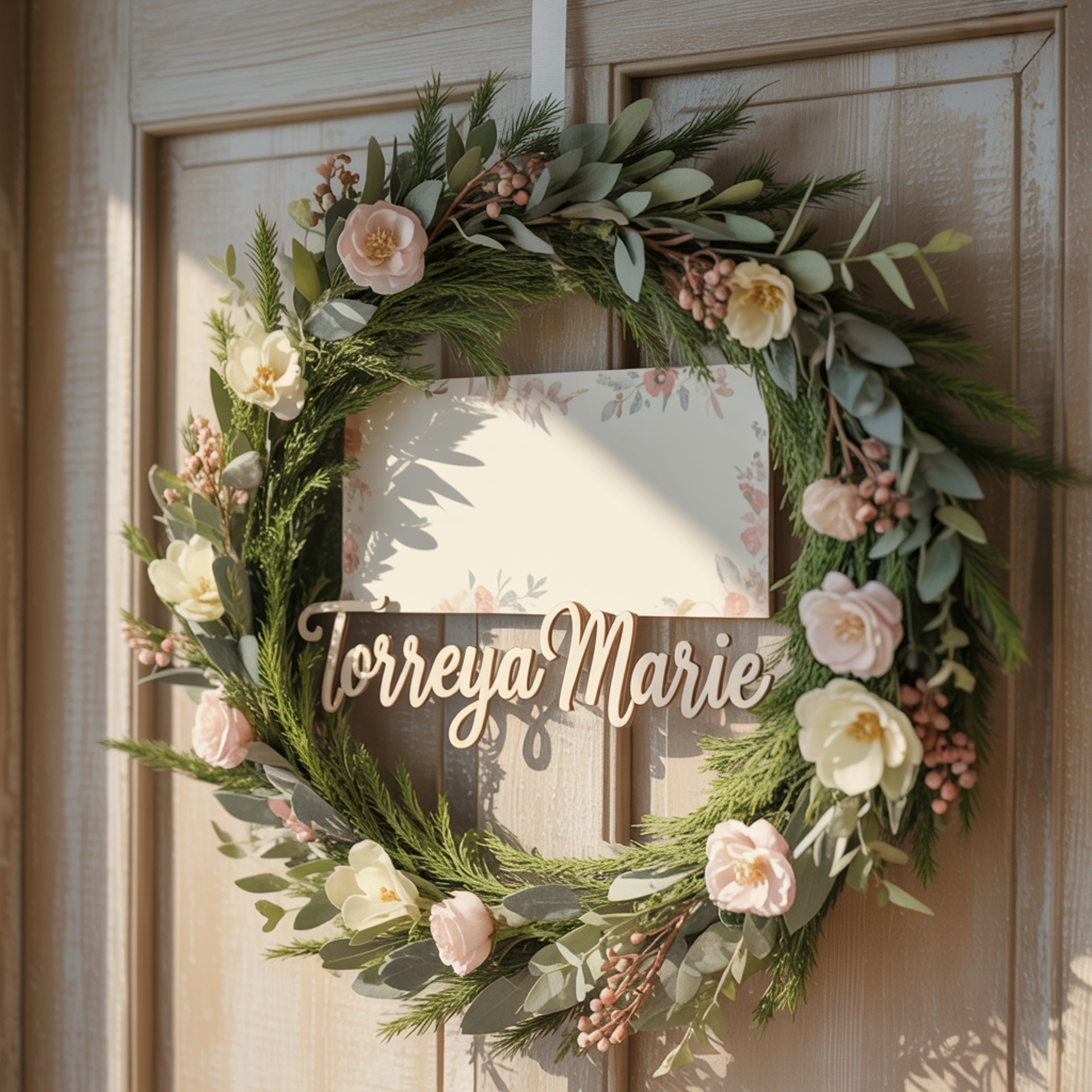 a wreath with an egg on top of it