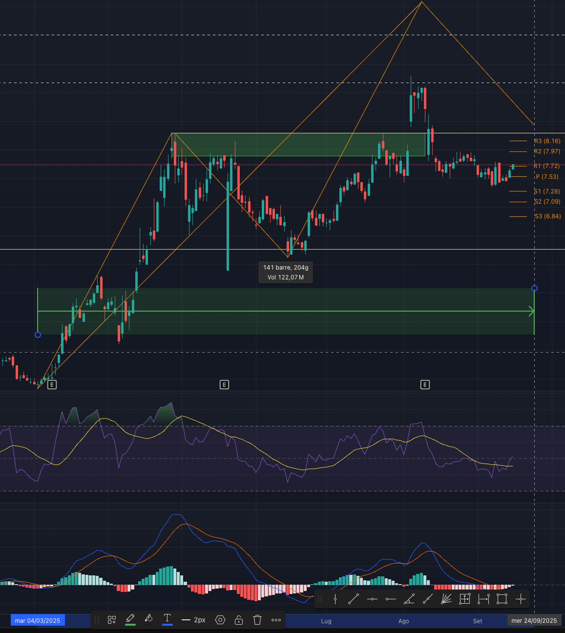 a shadow of a child on a swing