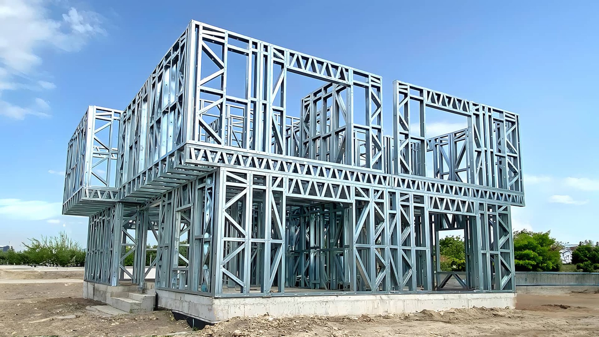 a large building with scaffolding on top of it