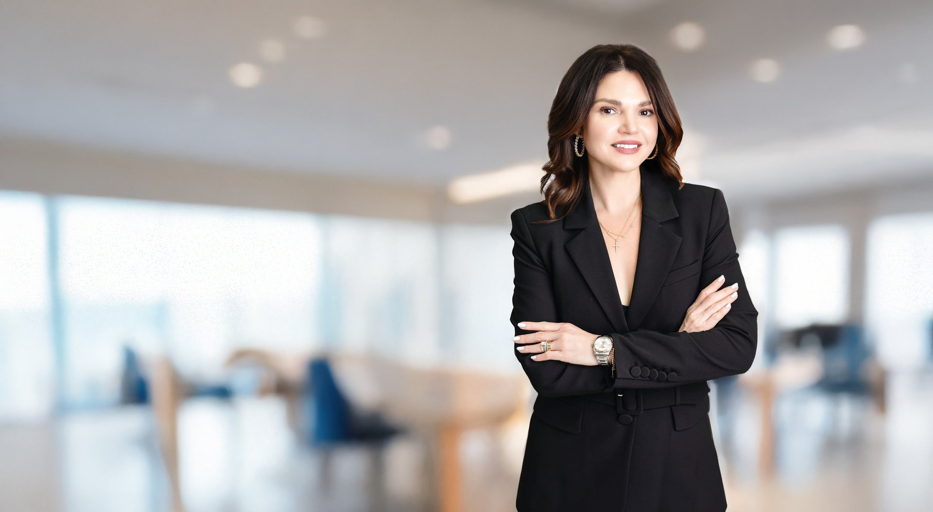 tampa lawyer portrait in modern office 2024