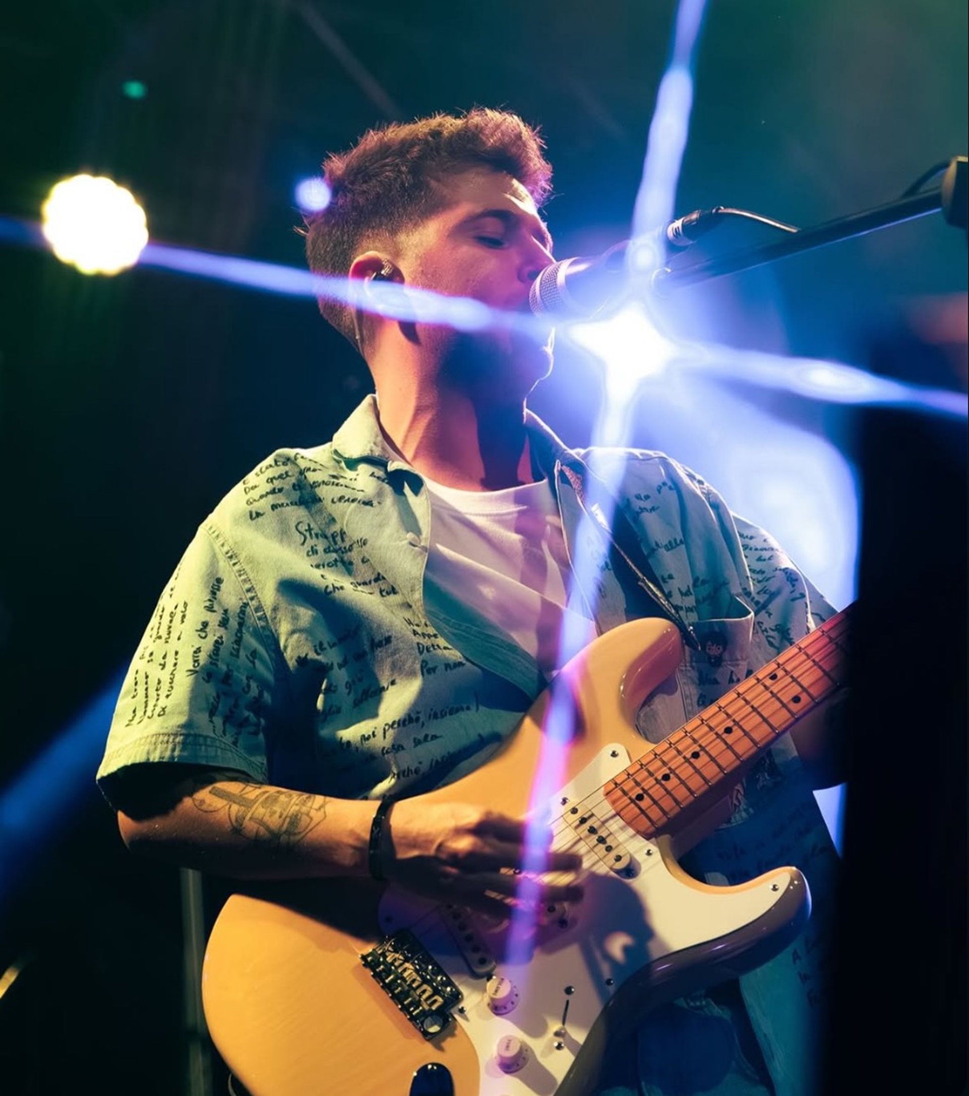 black blue and yellow textile