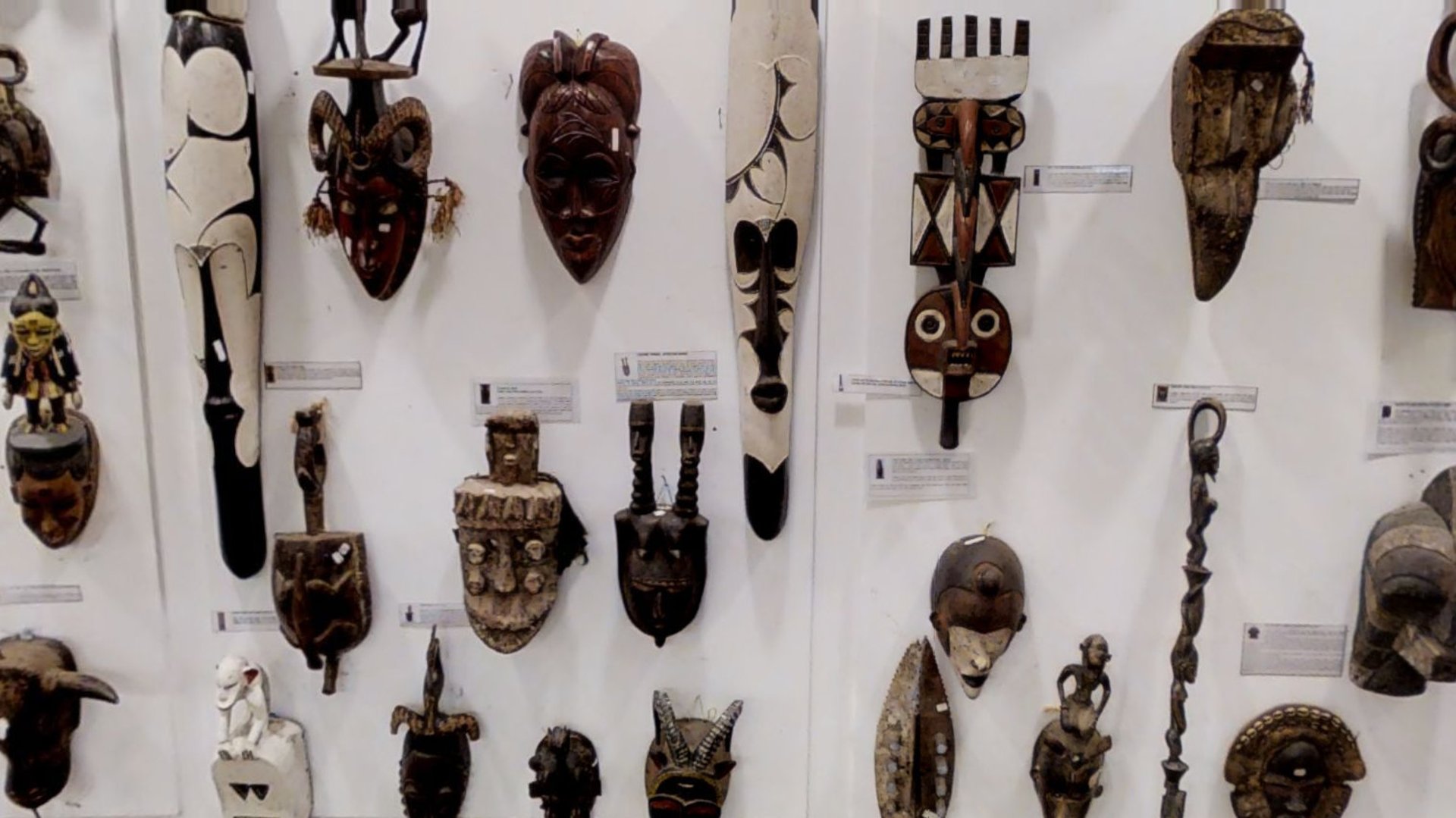 A collectio of Africa masks