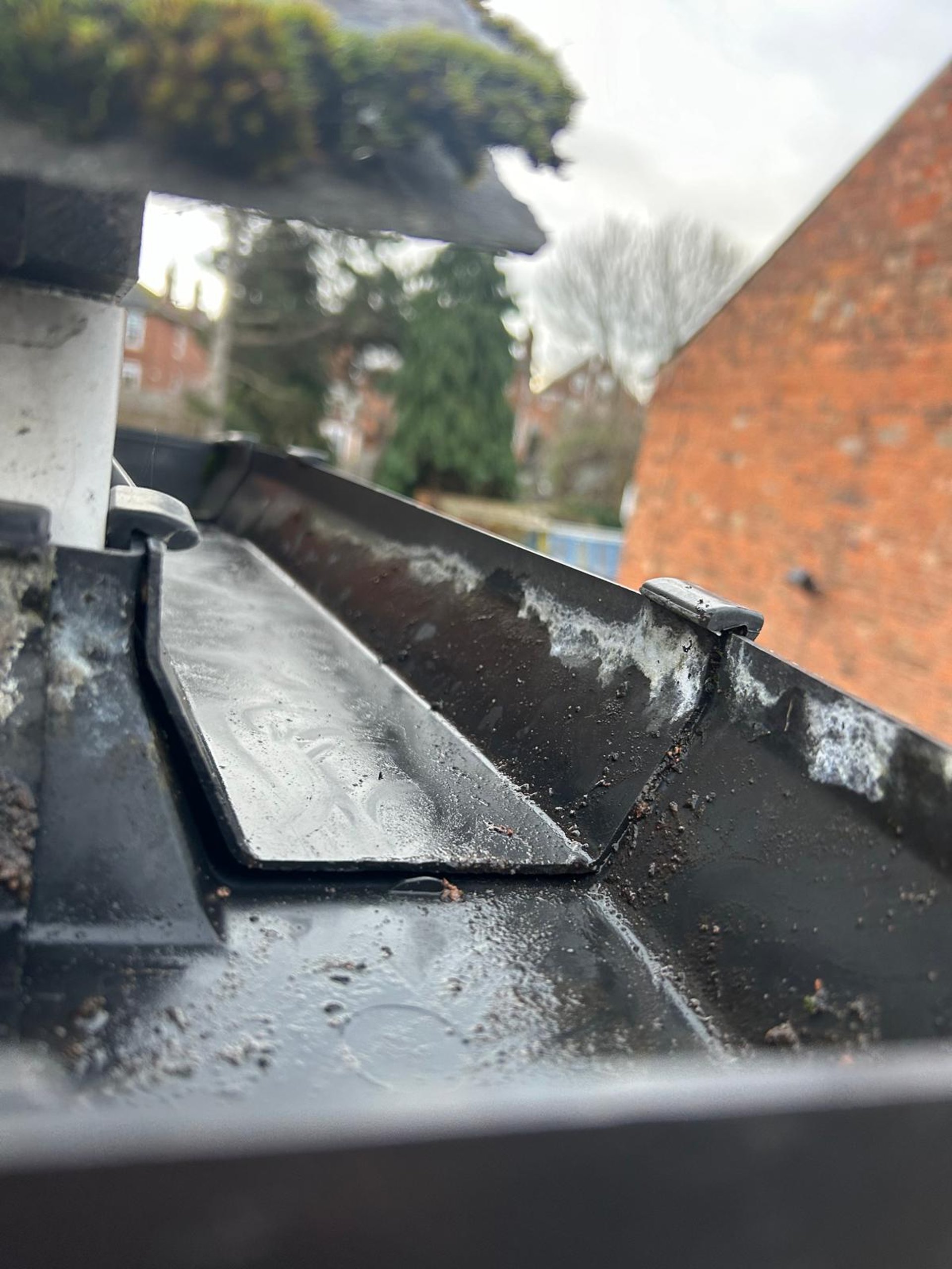 cleared out gutter