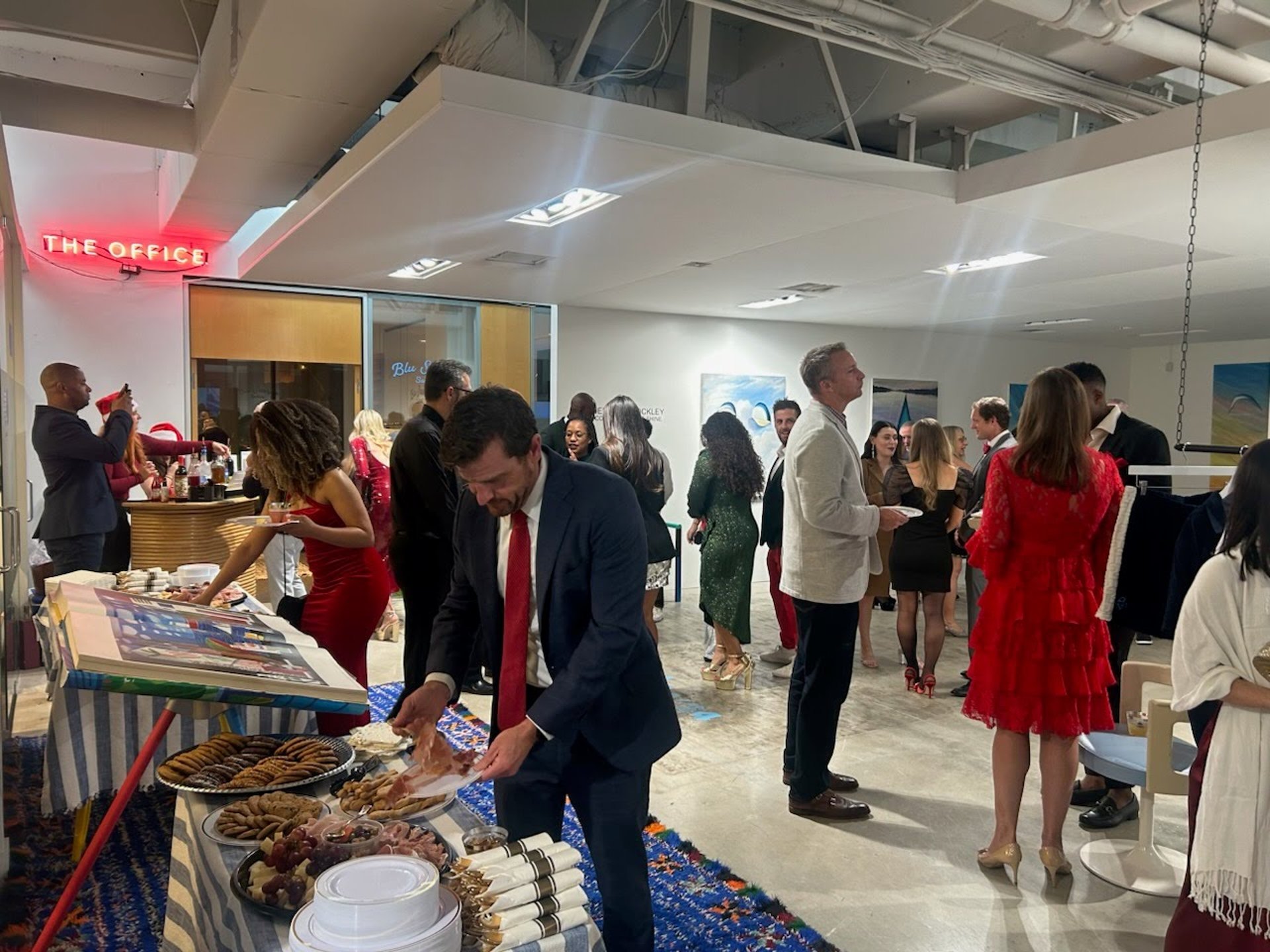 an abstract photo of a curved building with a blue sky in the background
