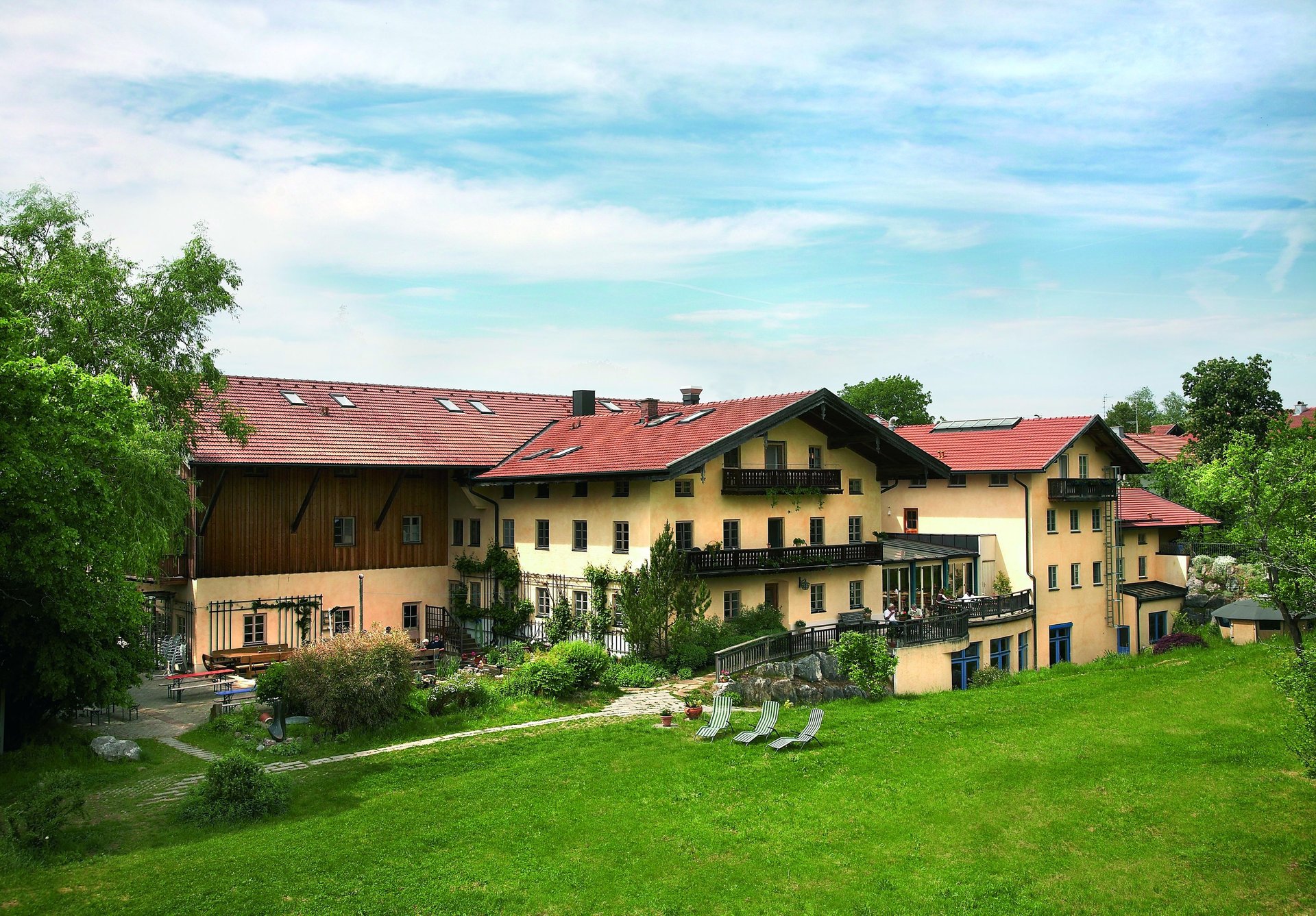 Haus Jonathan Chiemsee Luftaufnahme