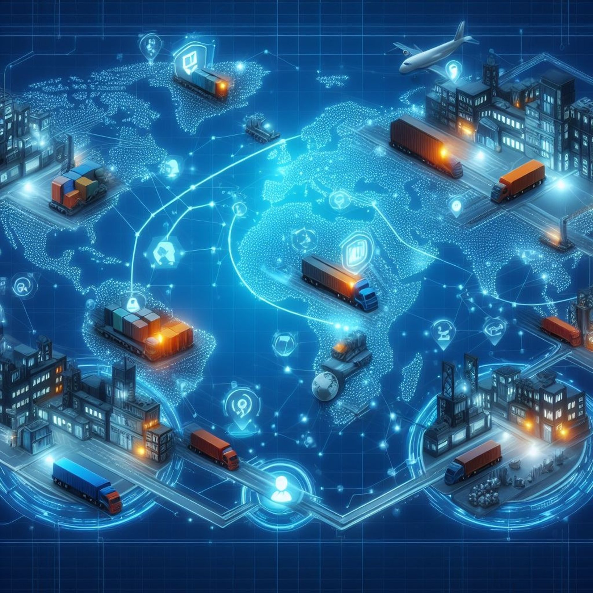 a map of a global network of shipping containers