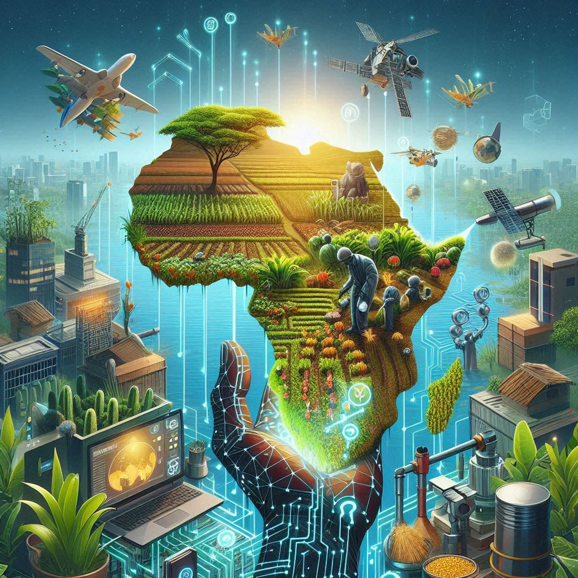 a map of africa with a map of africa