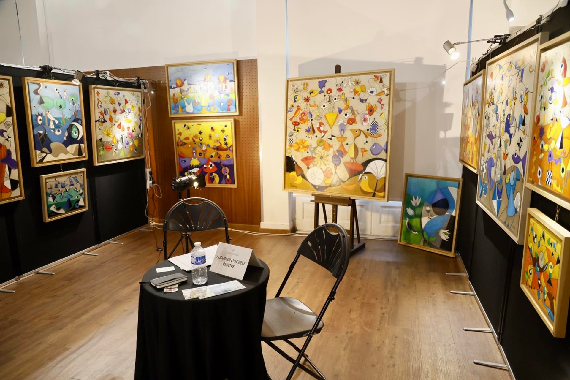 black blue and yellow textile