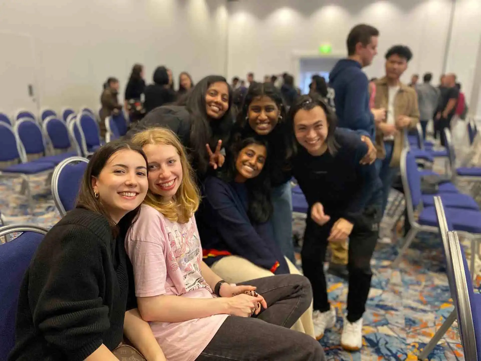 Some of the congreation before the service starts