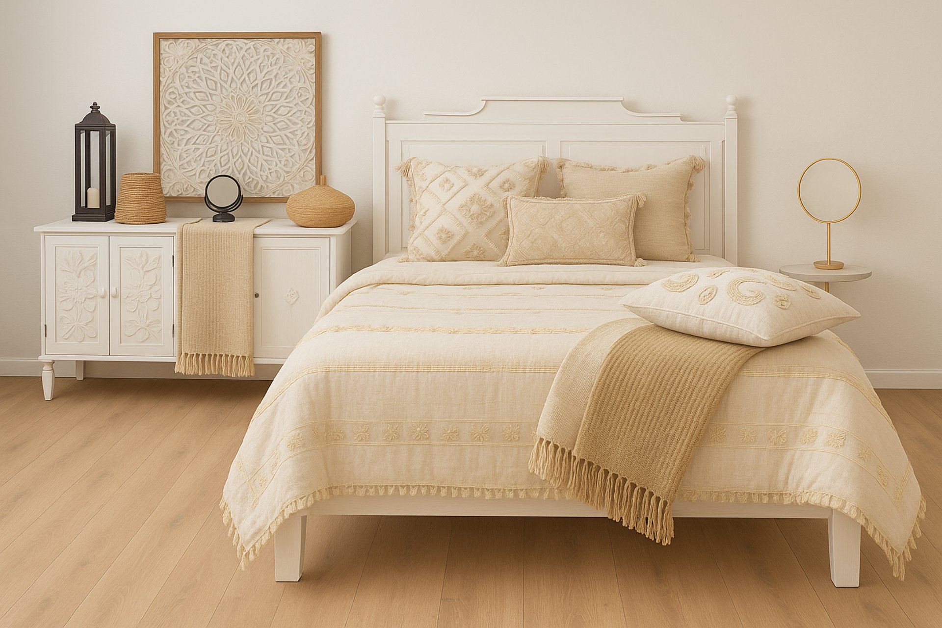 black and white bed linen