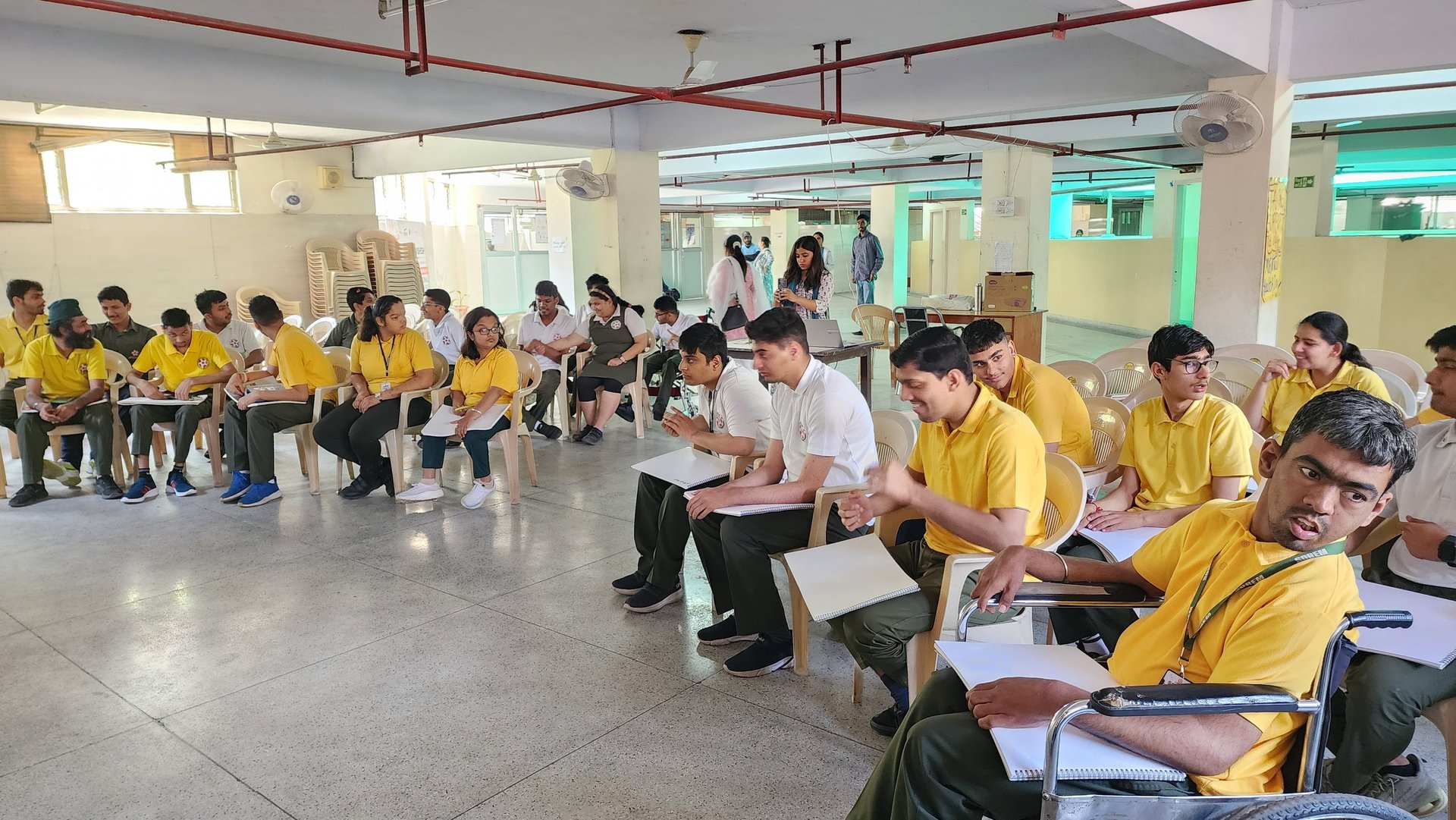 black blue and yellow textile