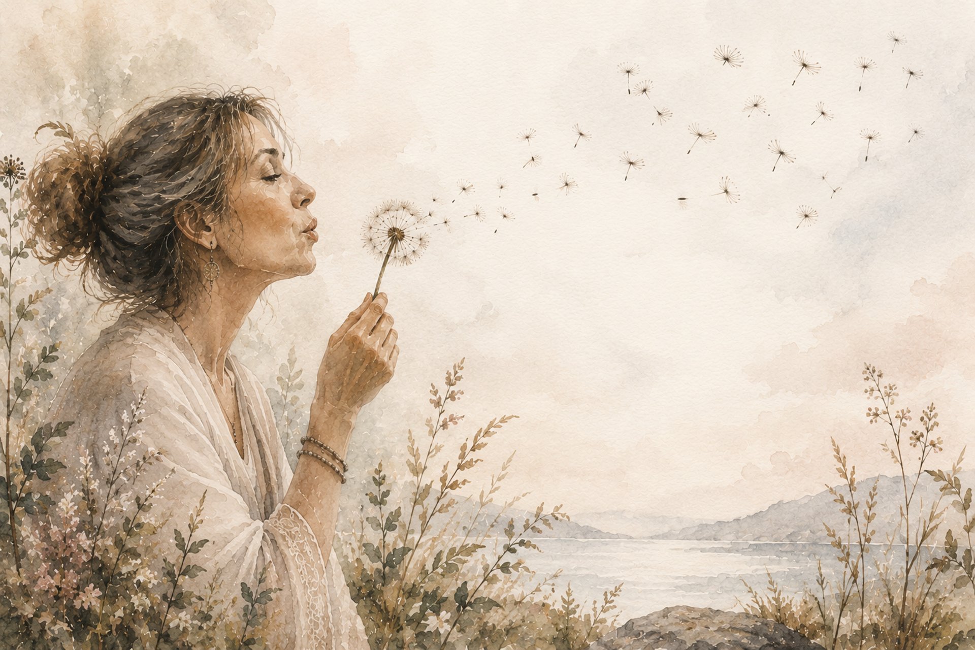 woman blowing smoke on her both hands