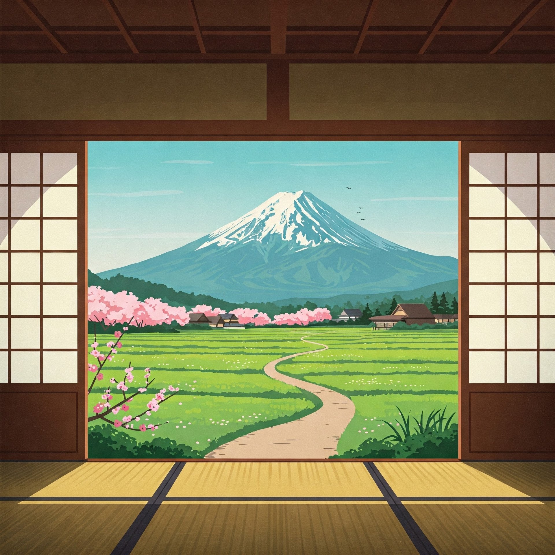 mountain near city