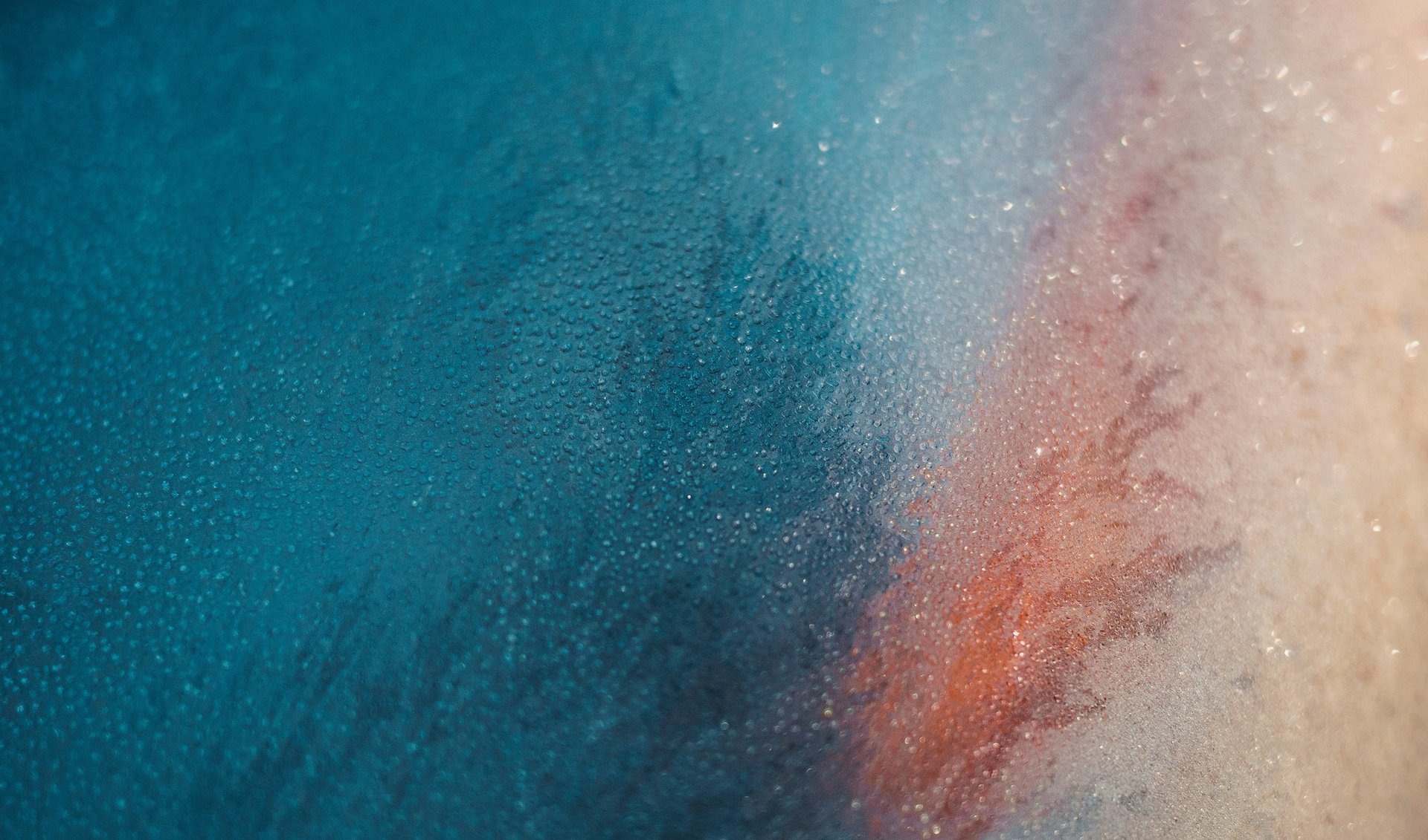 a large amount of white powder on a blue background