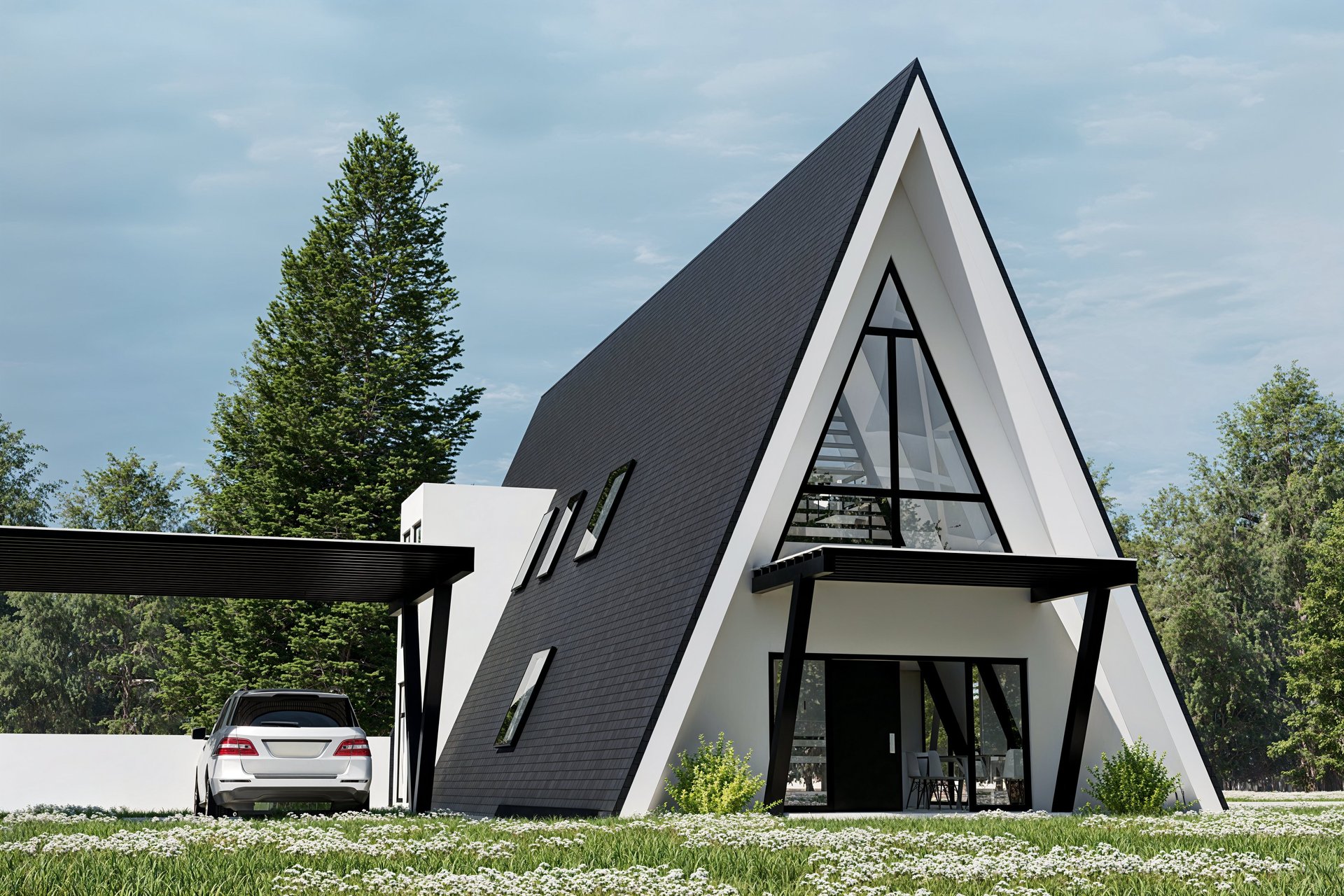 white and clear glass-display building