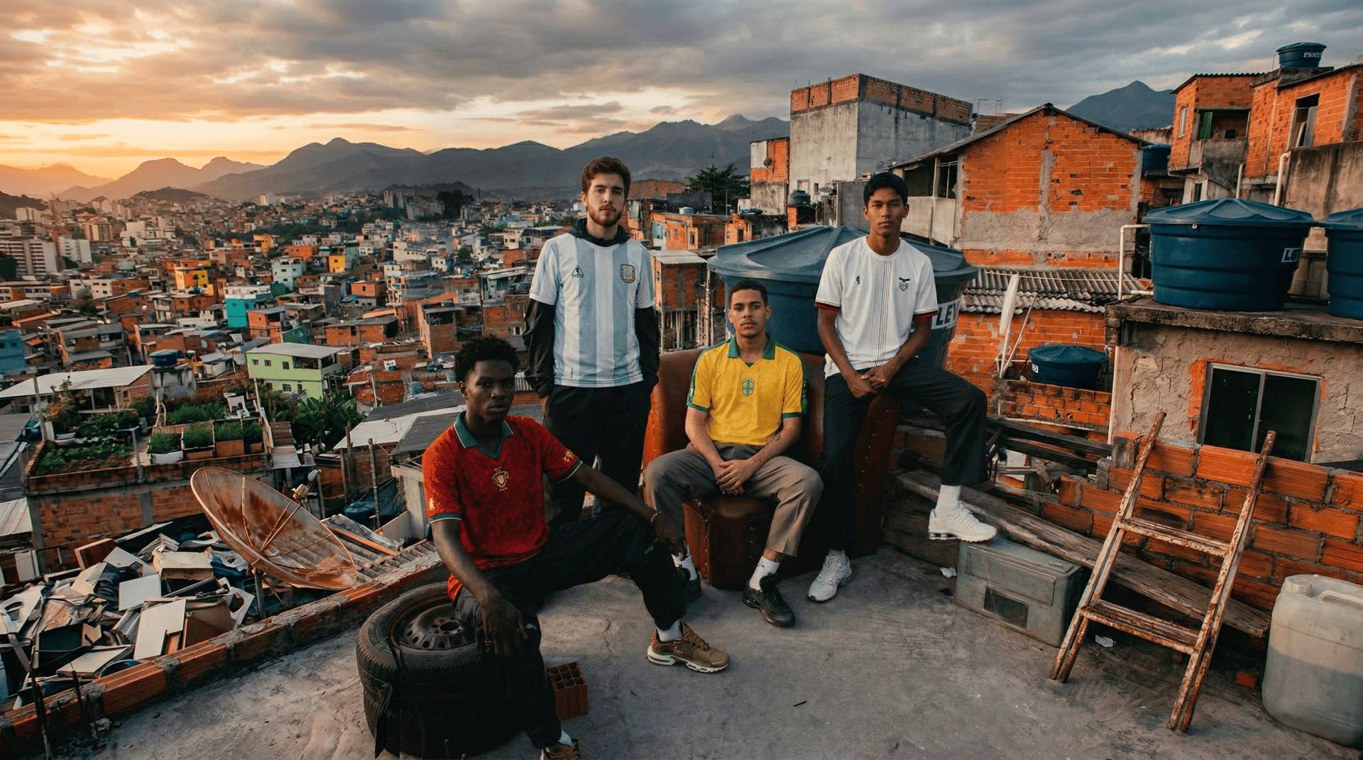 an abstract photo of a curved building with a blue sky in the background