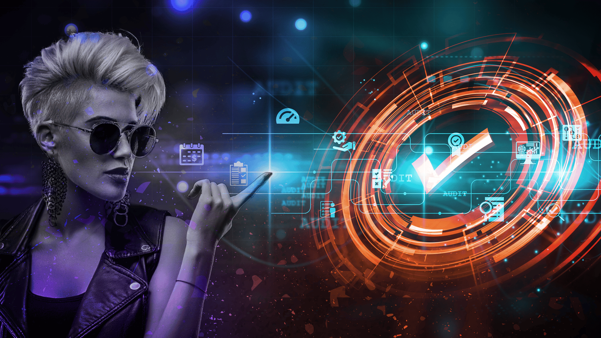 Hawkhurst rock chick with a hawk sat on her shoulder