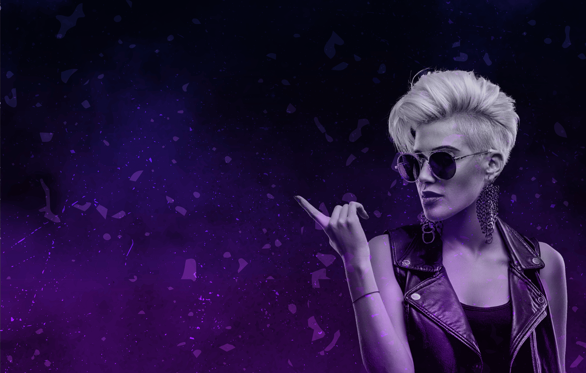 Hawkhurst rock chick with a hawk sat on her shoulder