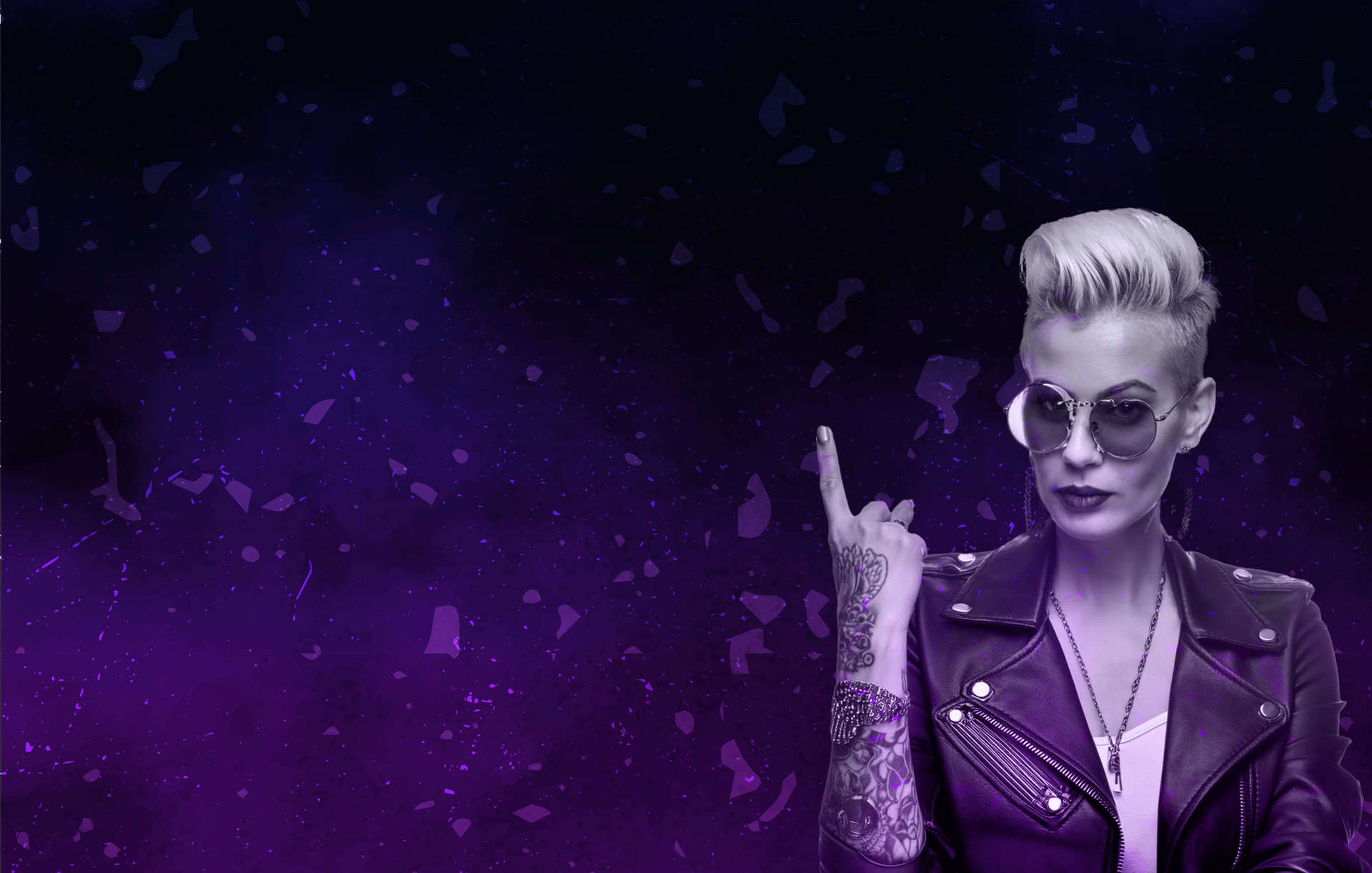 Hawkhurst rock chick with a hawk sat on her shoulder