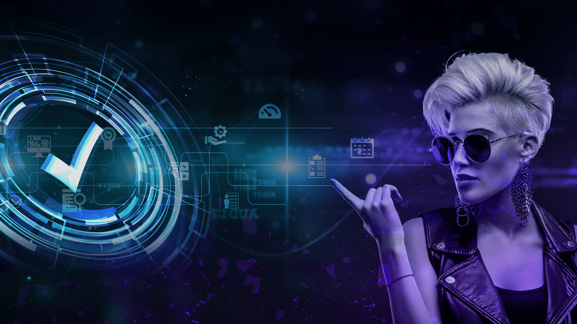 Hawkhurst rock chick with a hawk sat on her shoulder