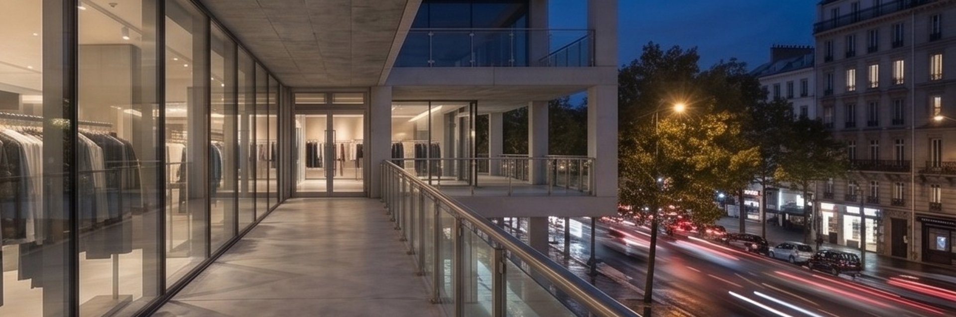 an abstract photo of a curved building with a blue sky in the background