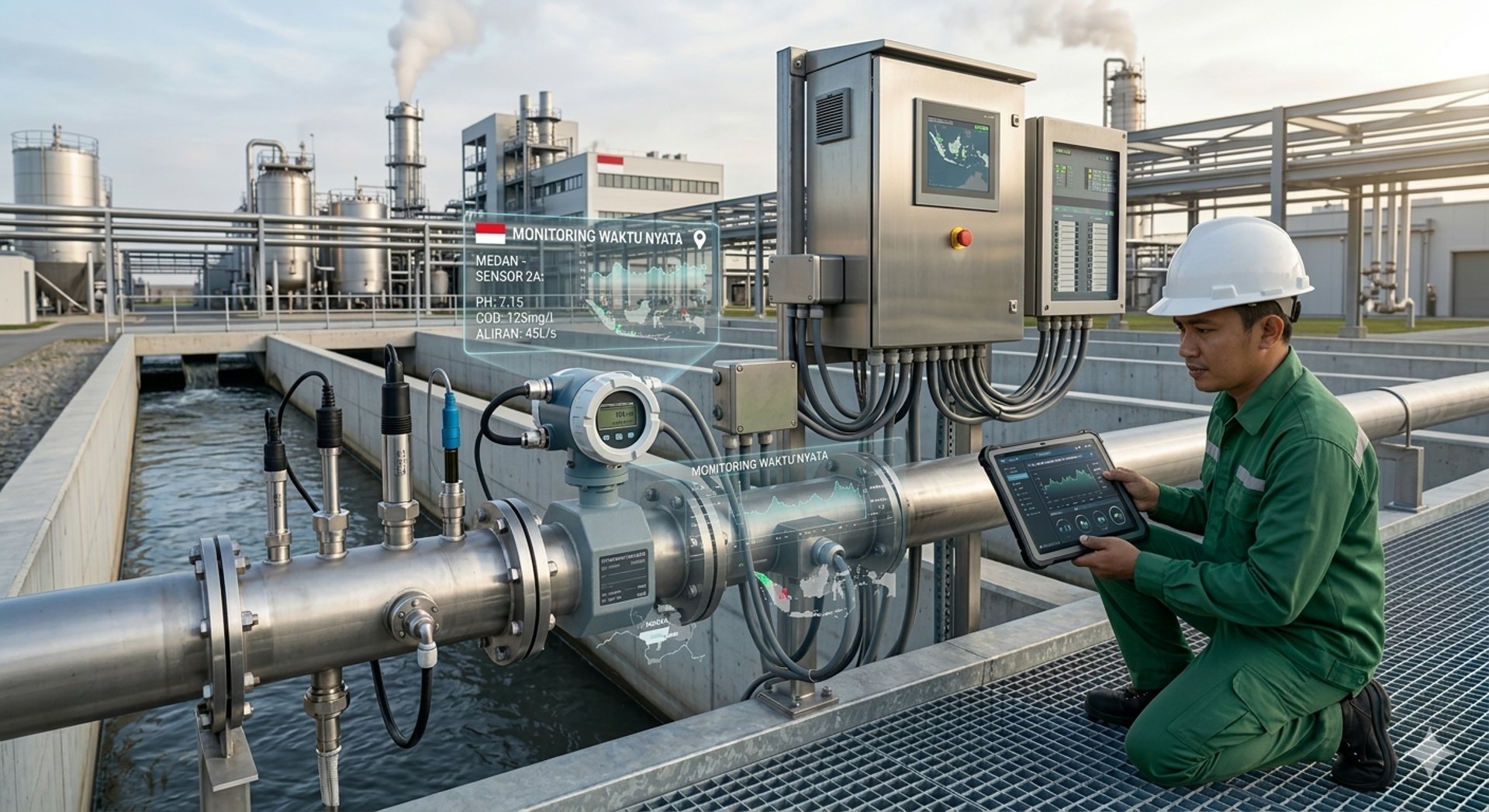 a large group of water tanks sitting next to each other