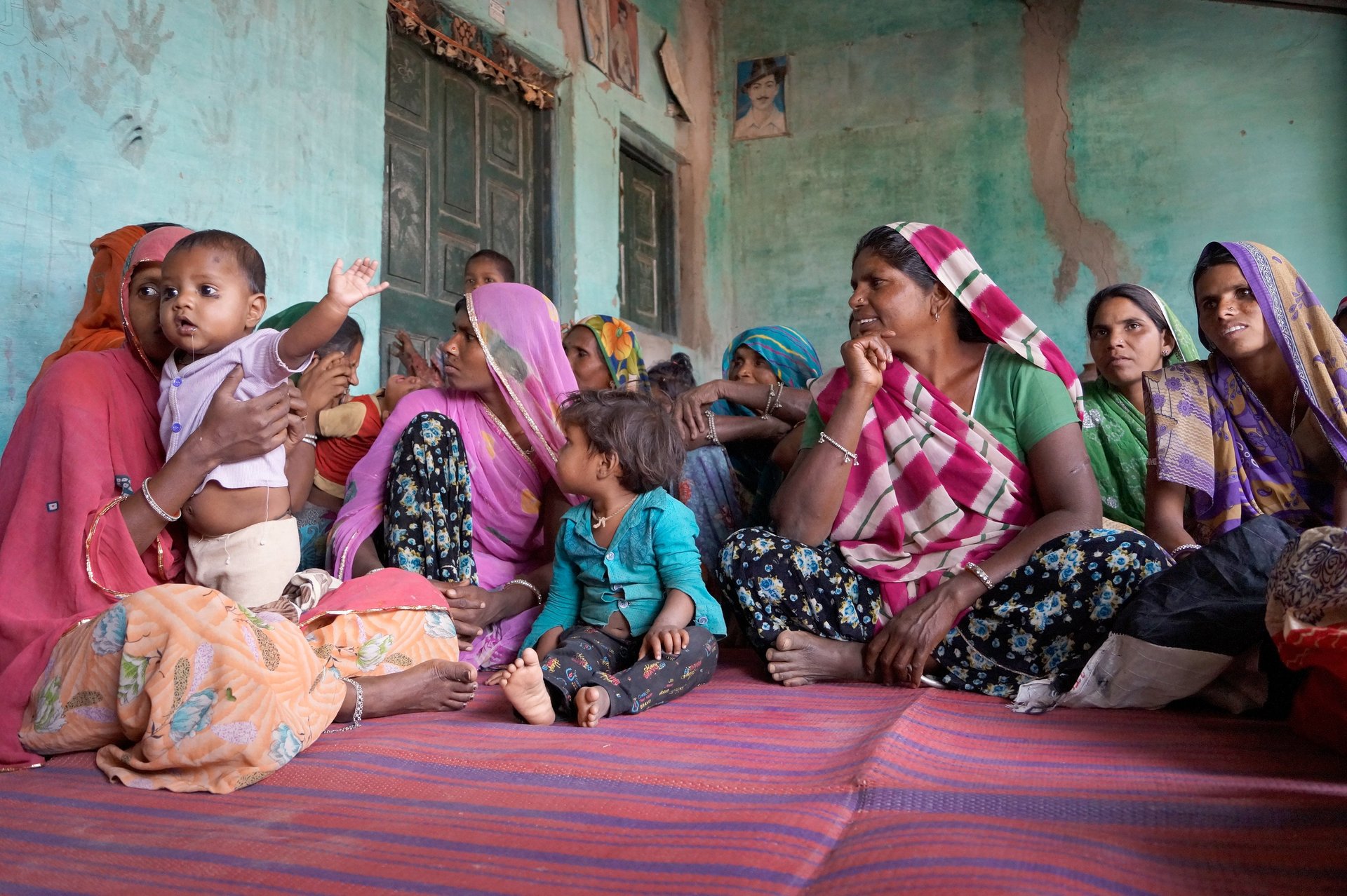 niños en India