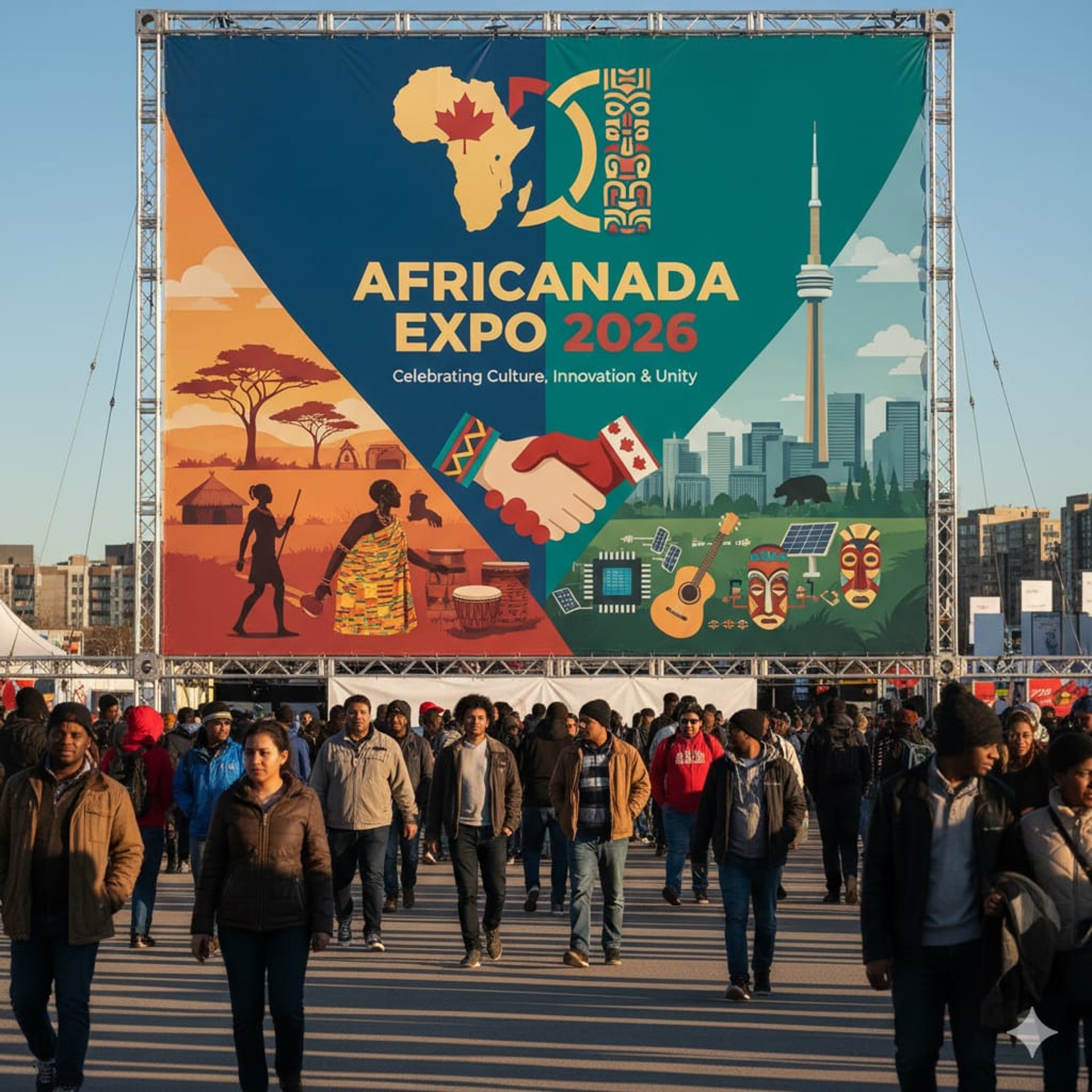 an abstract photo of a curved building with a blue sky in the background