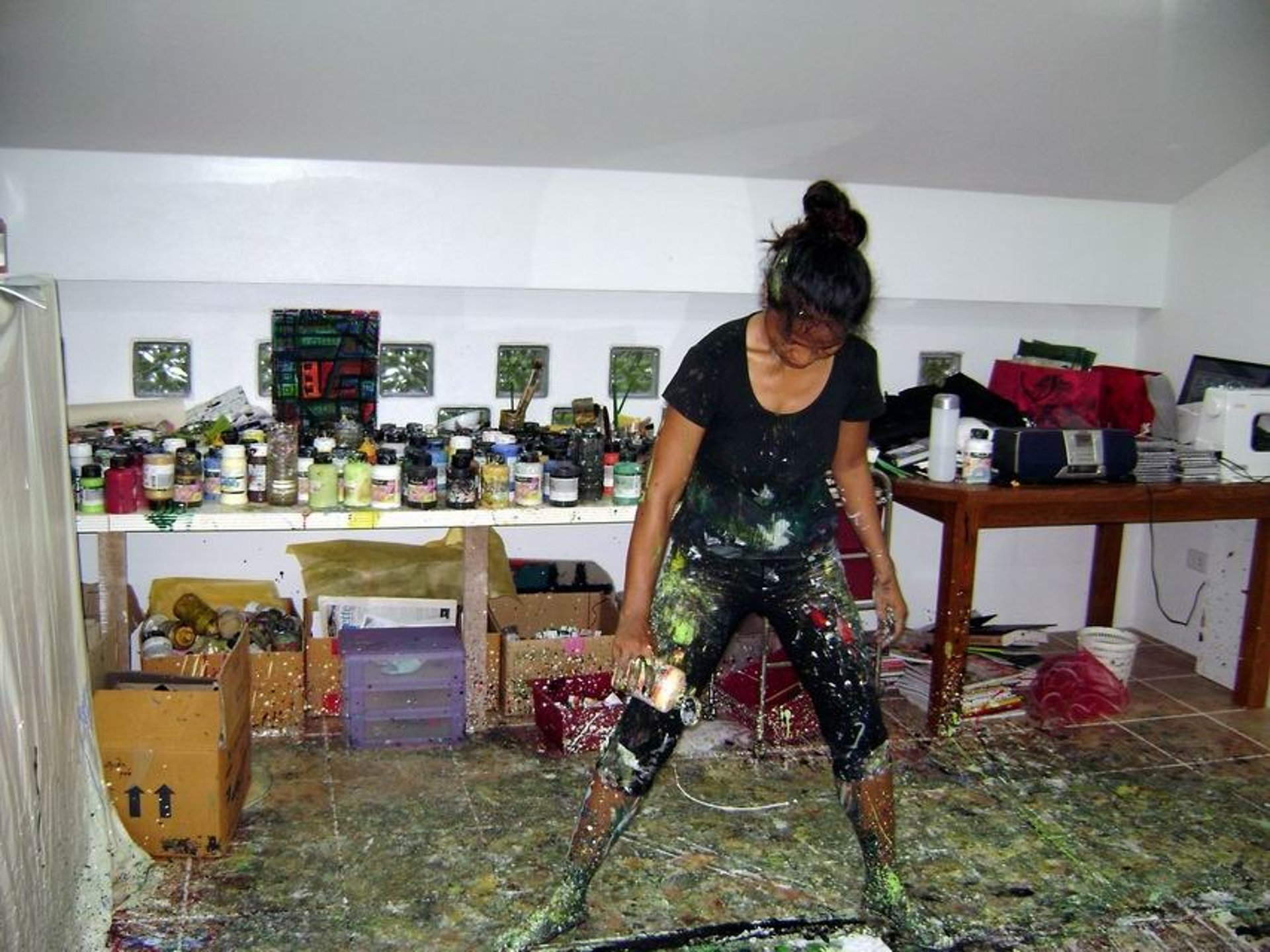 woman wearing yellow long-sleeved dress under white clouds and blue sky during daytime