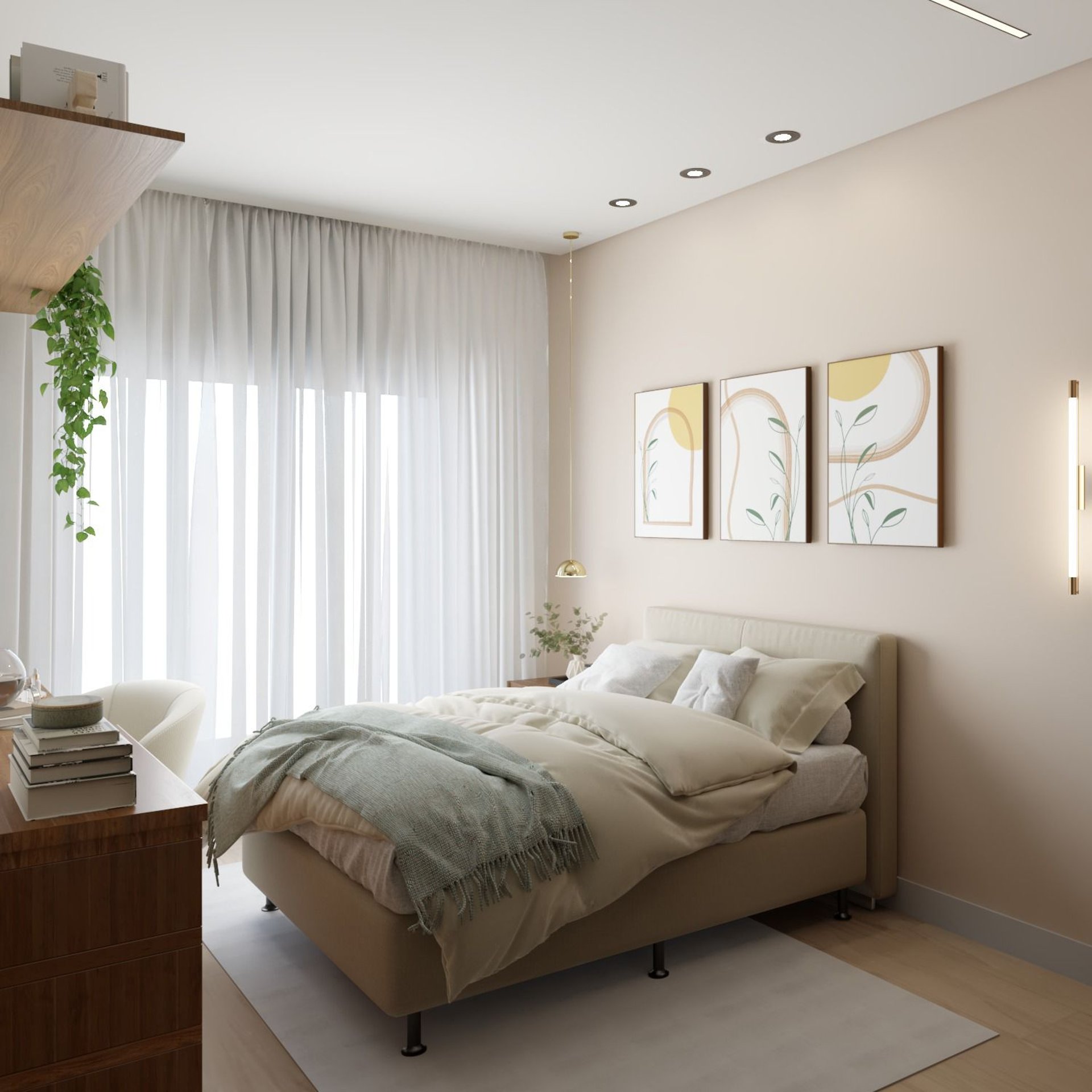 a white house with a stone patio